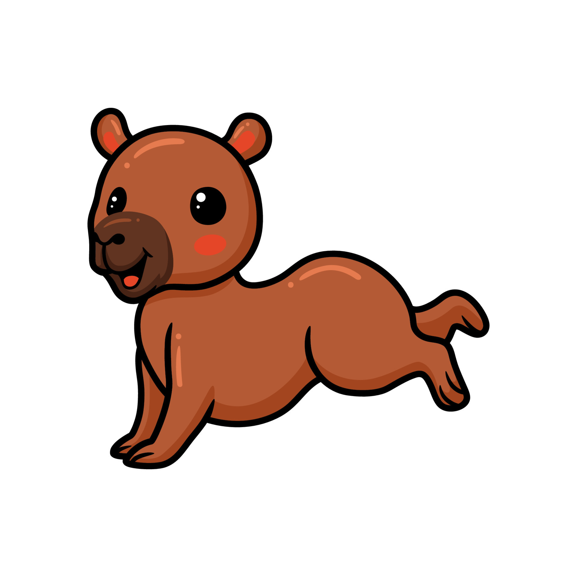 Desenho de personagem de capivara bonito