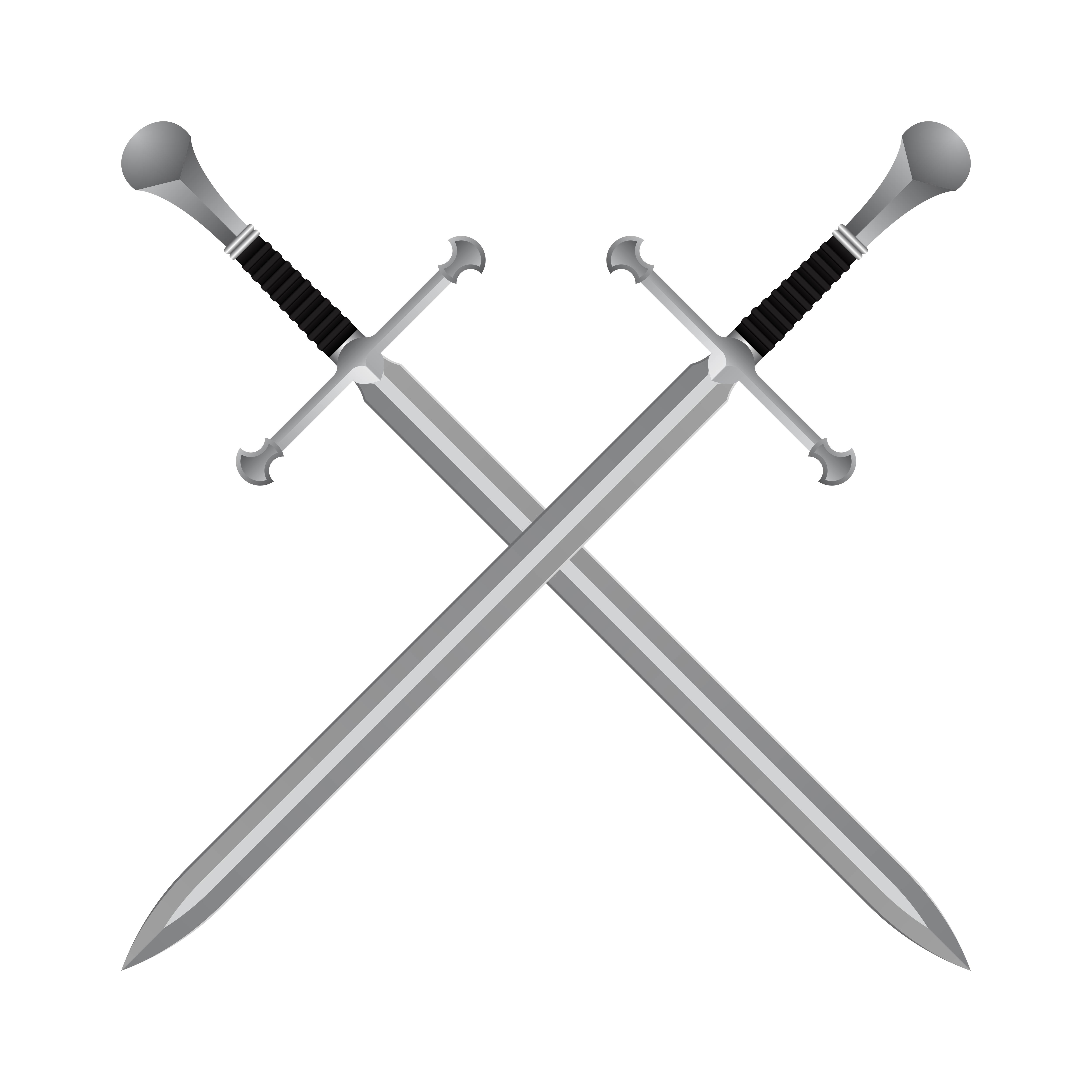 Medieval crossed swords 1214069 Vector Art at Vecteezy