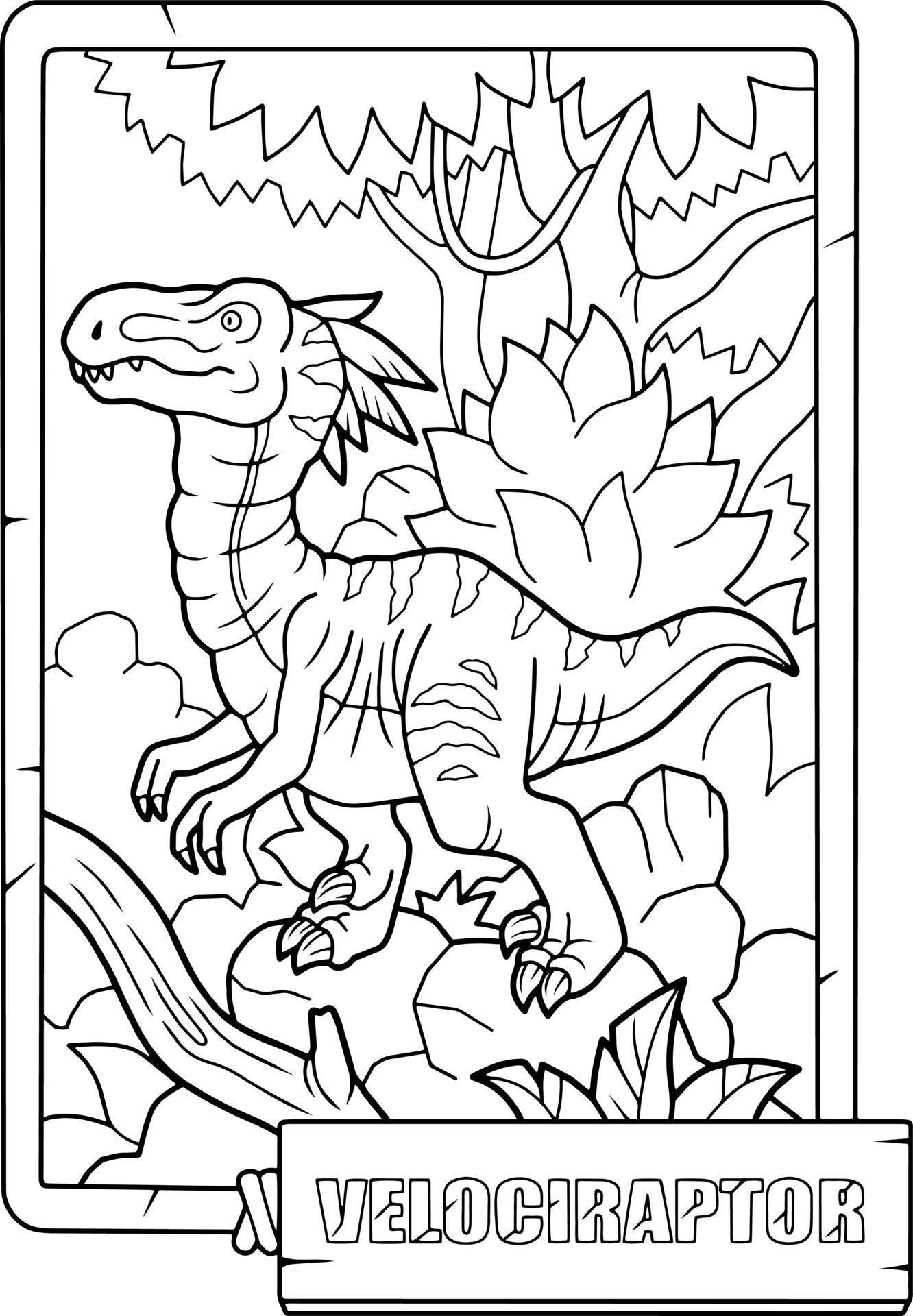 Desenhos de dinossauros realistas para colorir - imprimíveis e