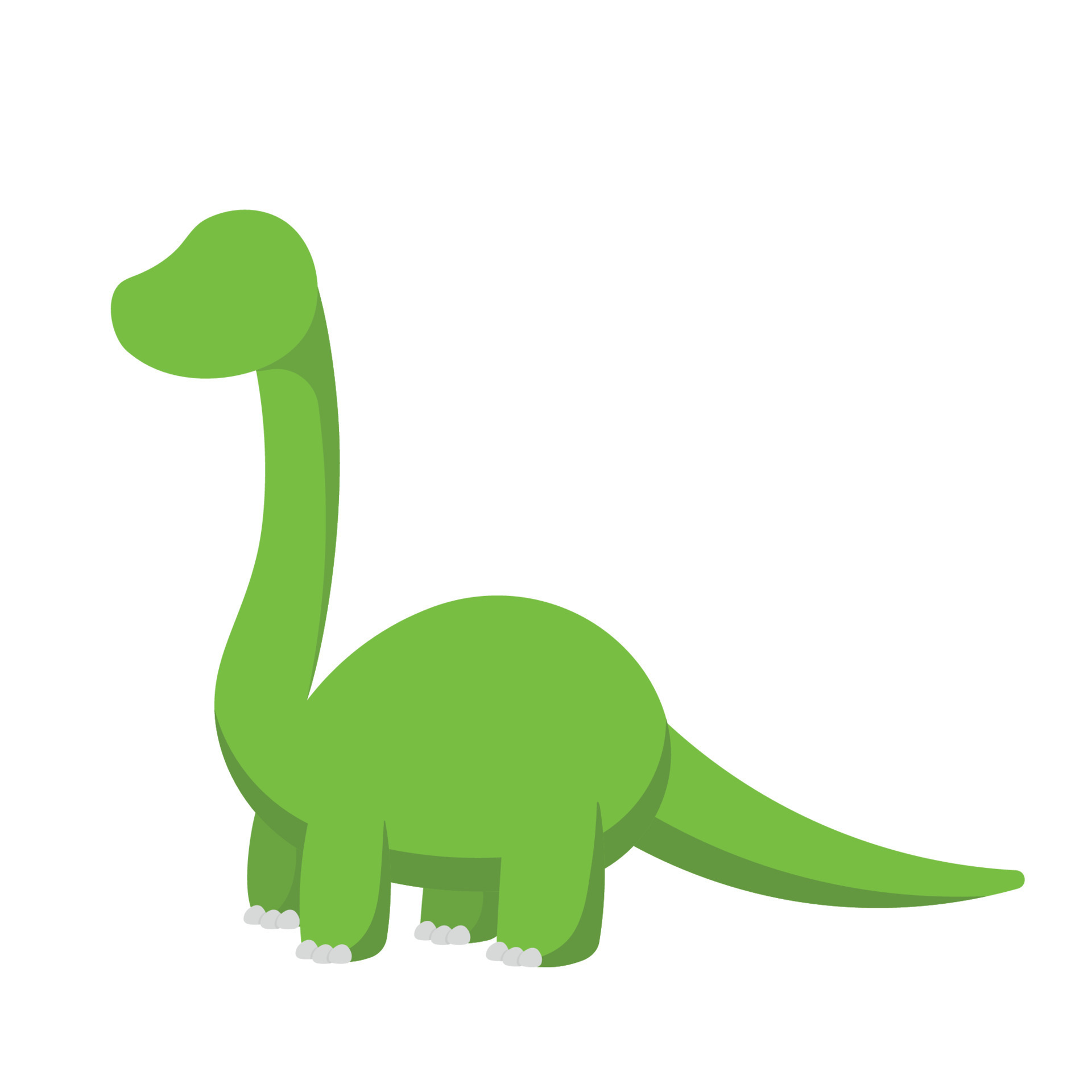 Vetor de desenho animado de dinossauro verde bonito