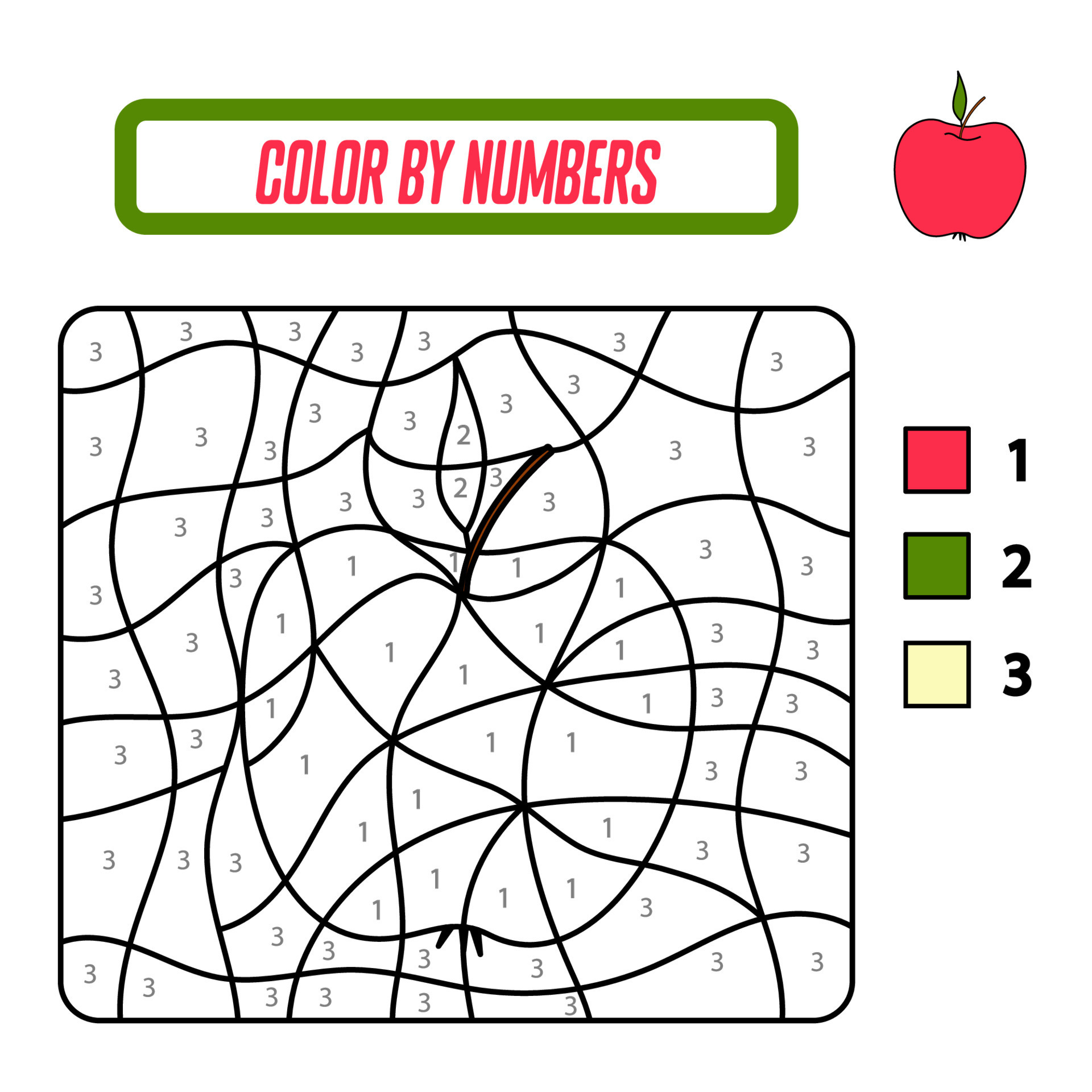 Jogo Puzzle Para Crianças Jogo Números Desenho Página Colorir Uma