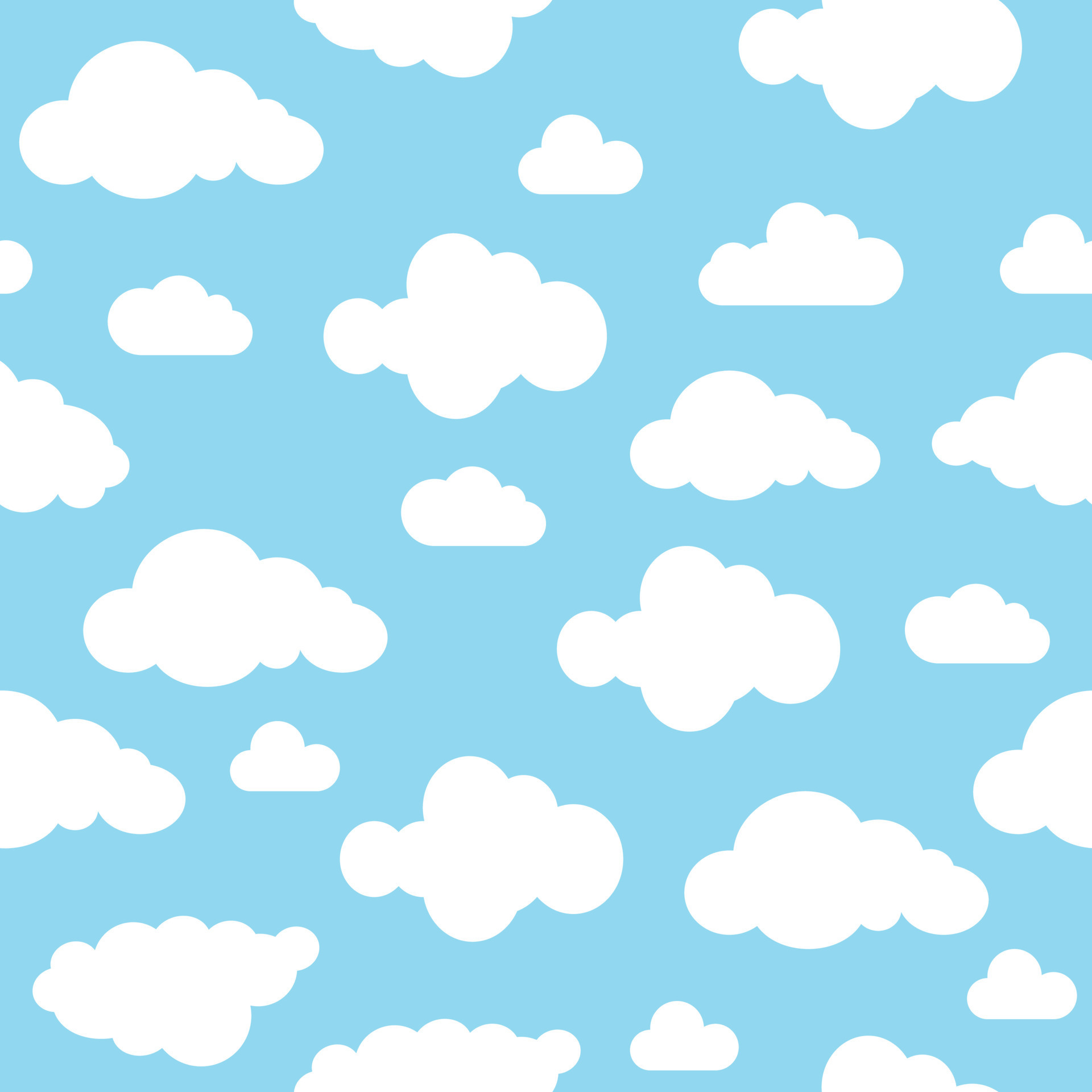 Ilustração Vetorial De Um Padrão Sem Emenda De Nuvens Brancas
