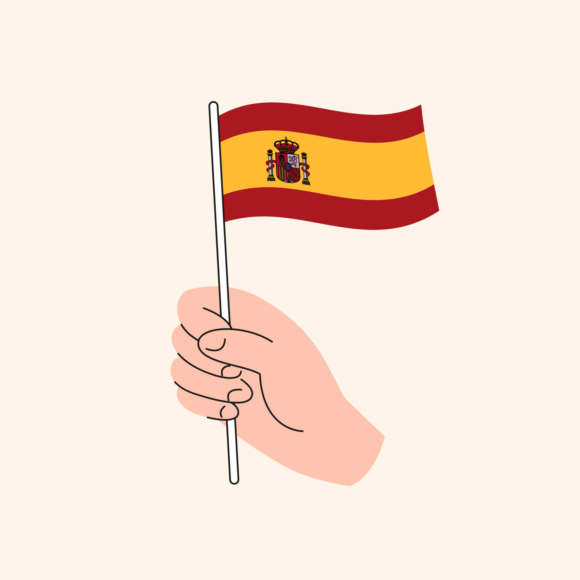 conceito de bandeira de portugal vs espanha. ilustração vetorial