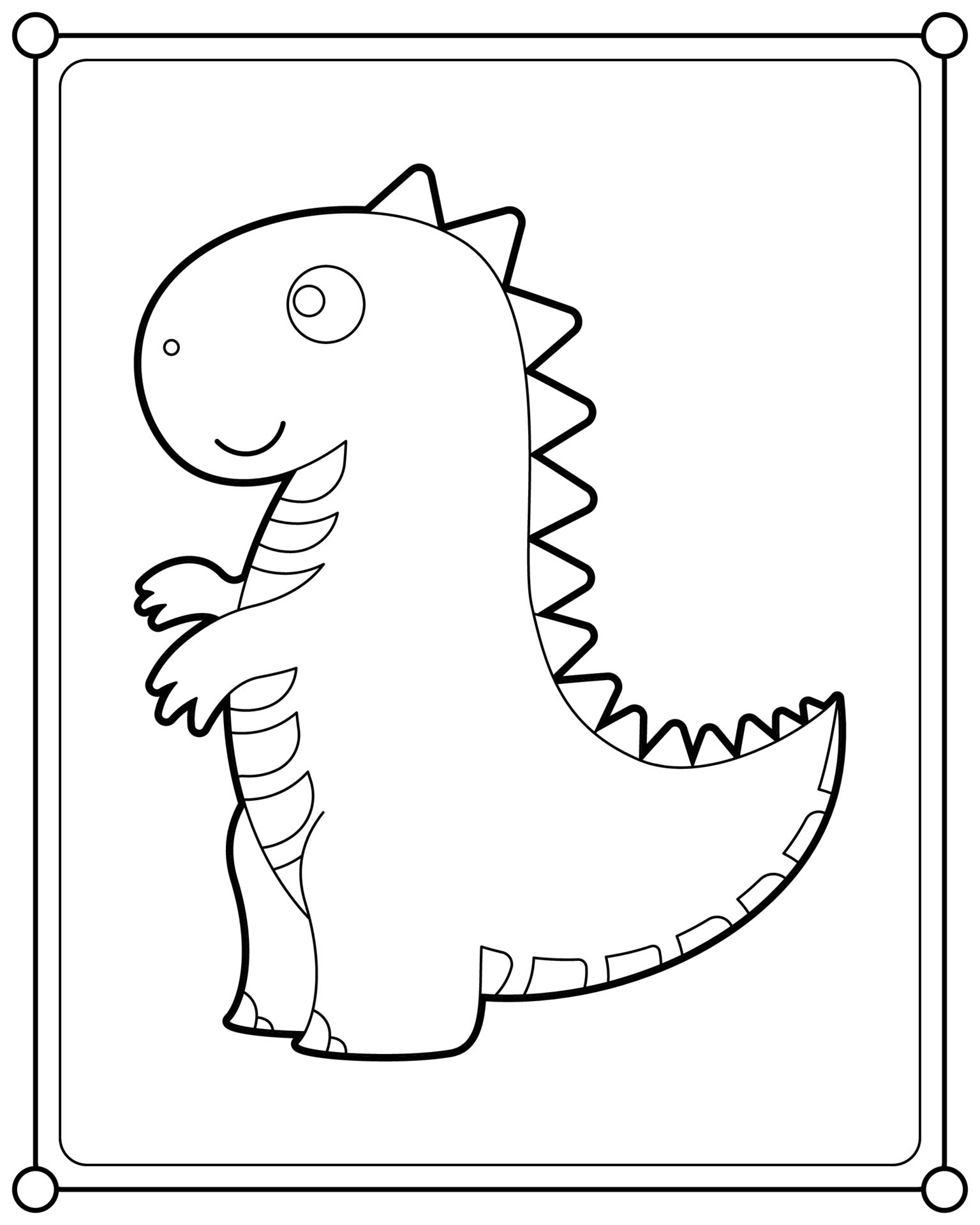 ilustração de desenho de mão vetorial editável de tiranossauro rex ou t-rex.  página para colorir infantil e livro para colorir 14947581 Vetor no Vecteezy