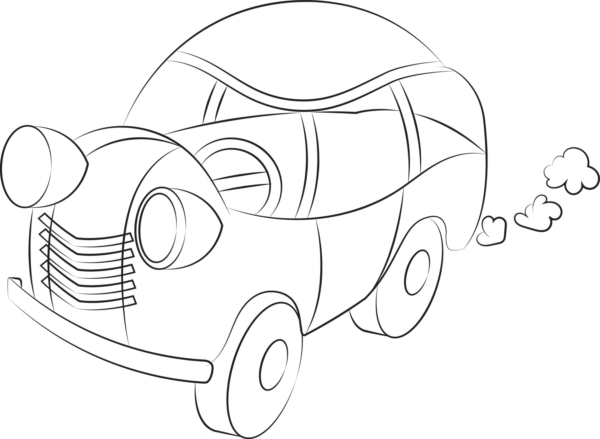 Design PNG E SVG De Desenho De Mão De Carro Premium Para Camisetas