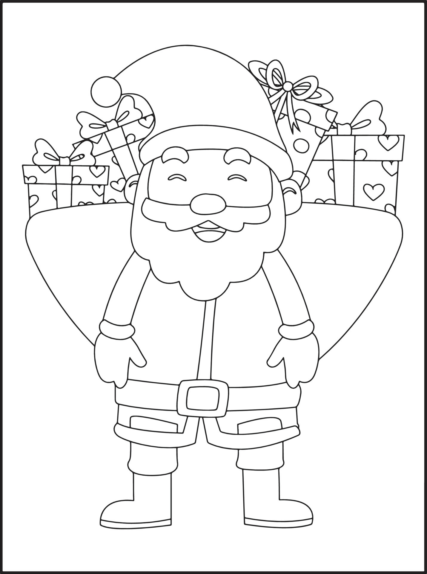 desenhos para colorir de natal para crianças 13982745 Vetor no Vecteezy