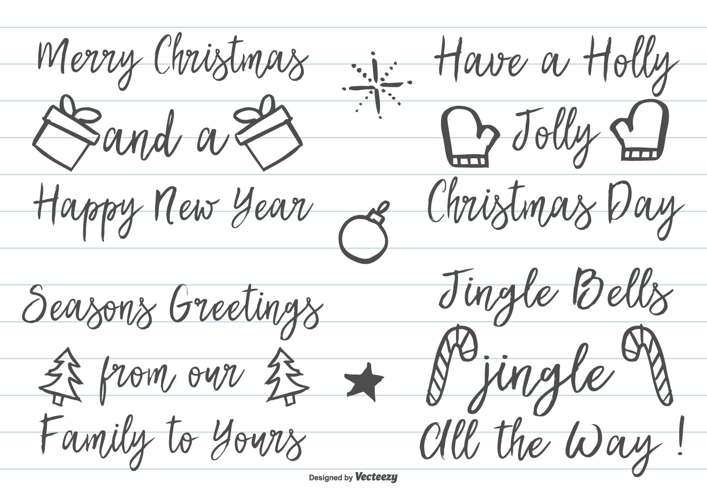 Jingle bells desenho à mão letras