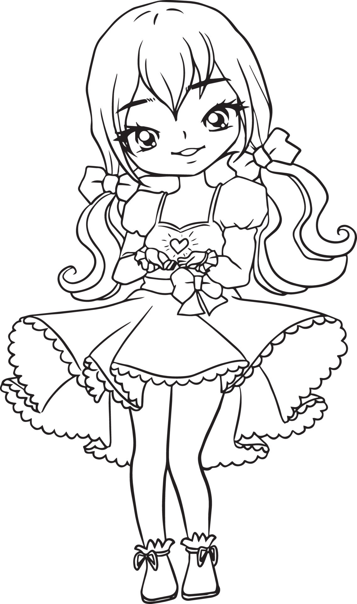 A Garota Está Correndo. Desenho Do Desenho De Colorir Kawaii Desenho  Animado Chibi Manga Ilustração do Vetor - Ilustração de desenho,  sagacidade: 273416505