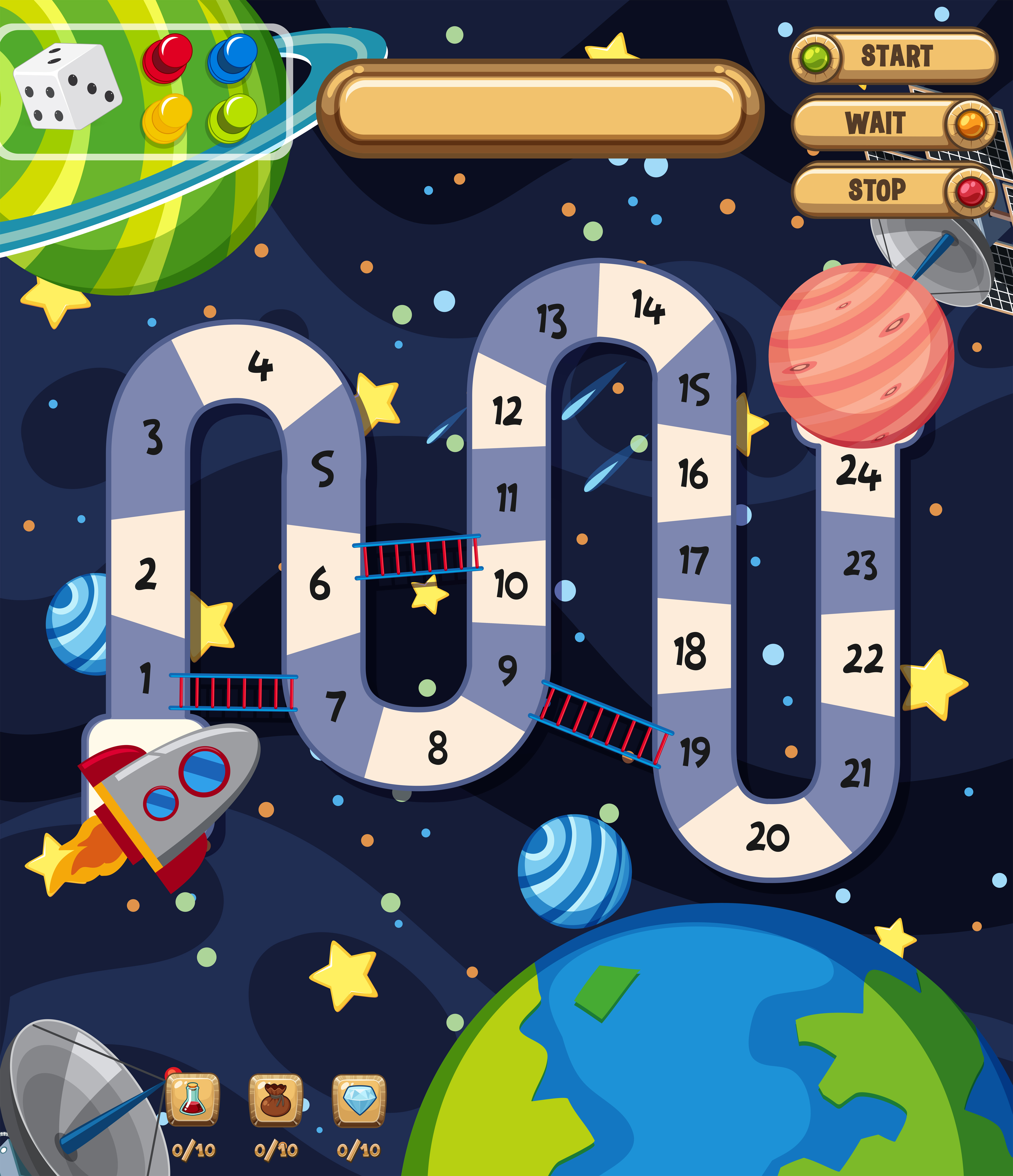 Jogos De Tabuleiro Ludo Espacial - Artyara