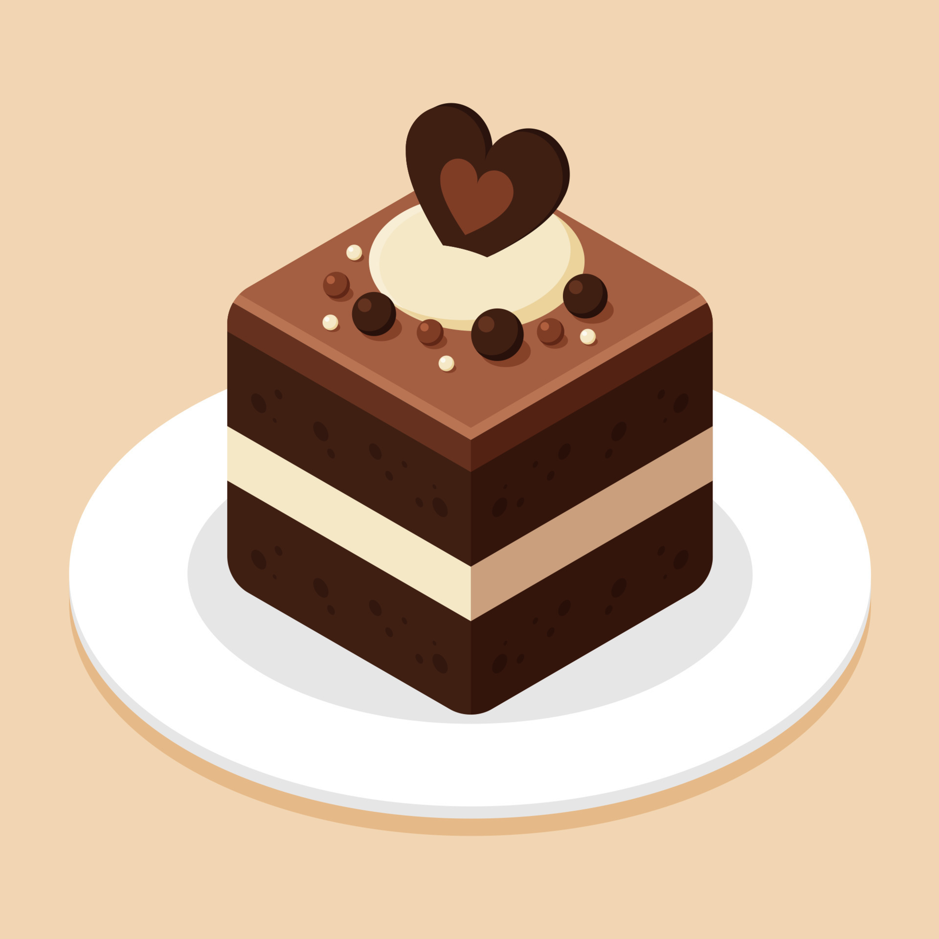 Bolo de chocolate Desenho, padrão de bolo de chocolate pintado à
