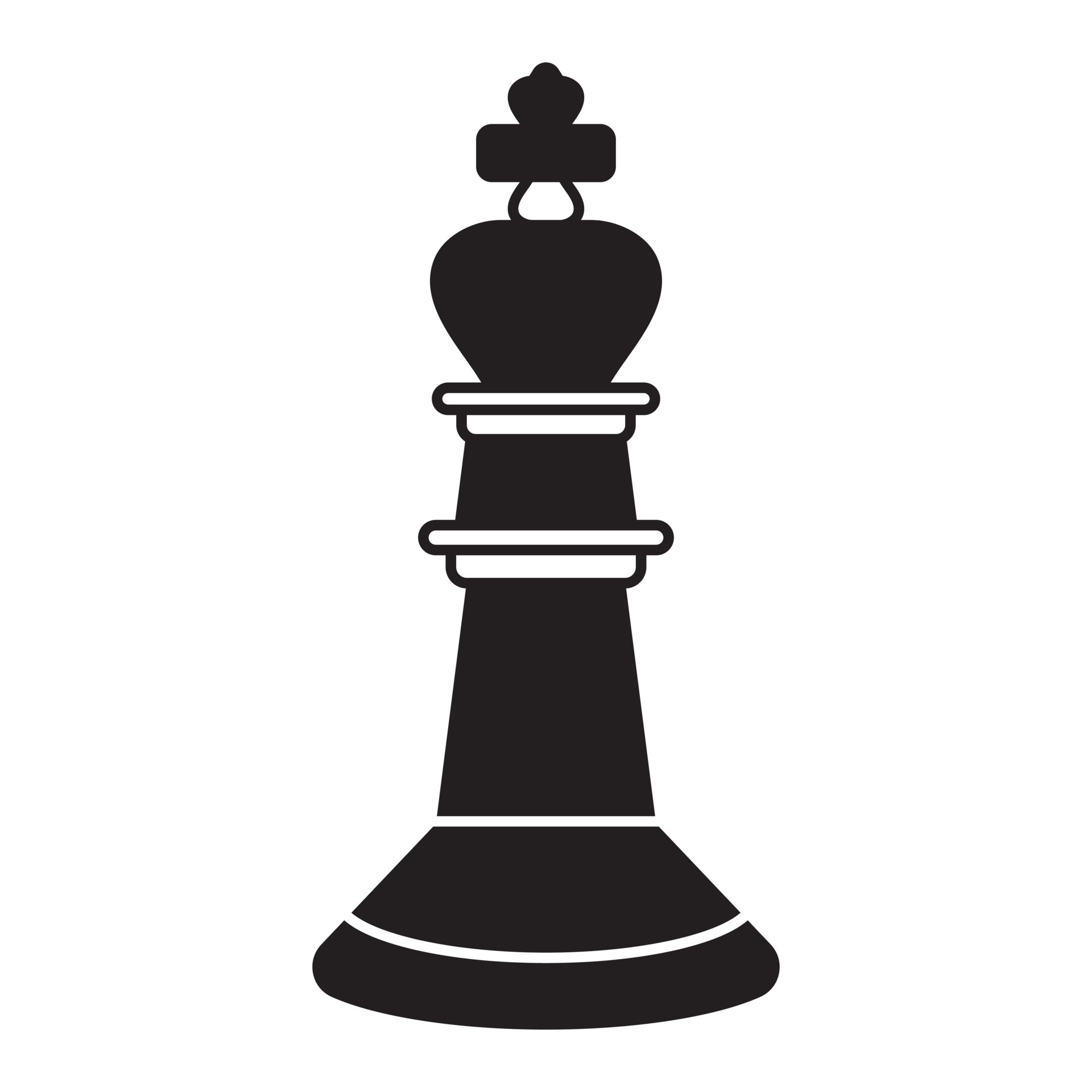 Forma de peça de xadrez rei - ícones de formas grátis