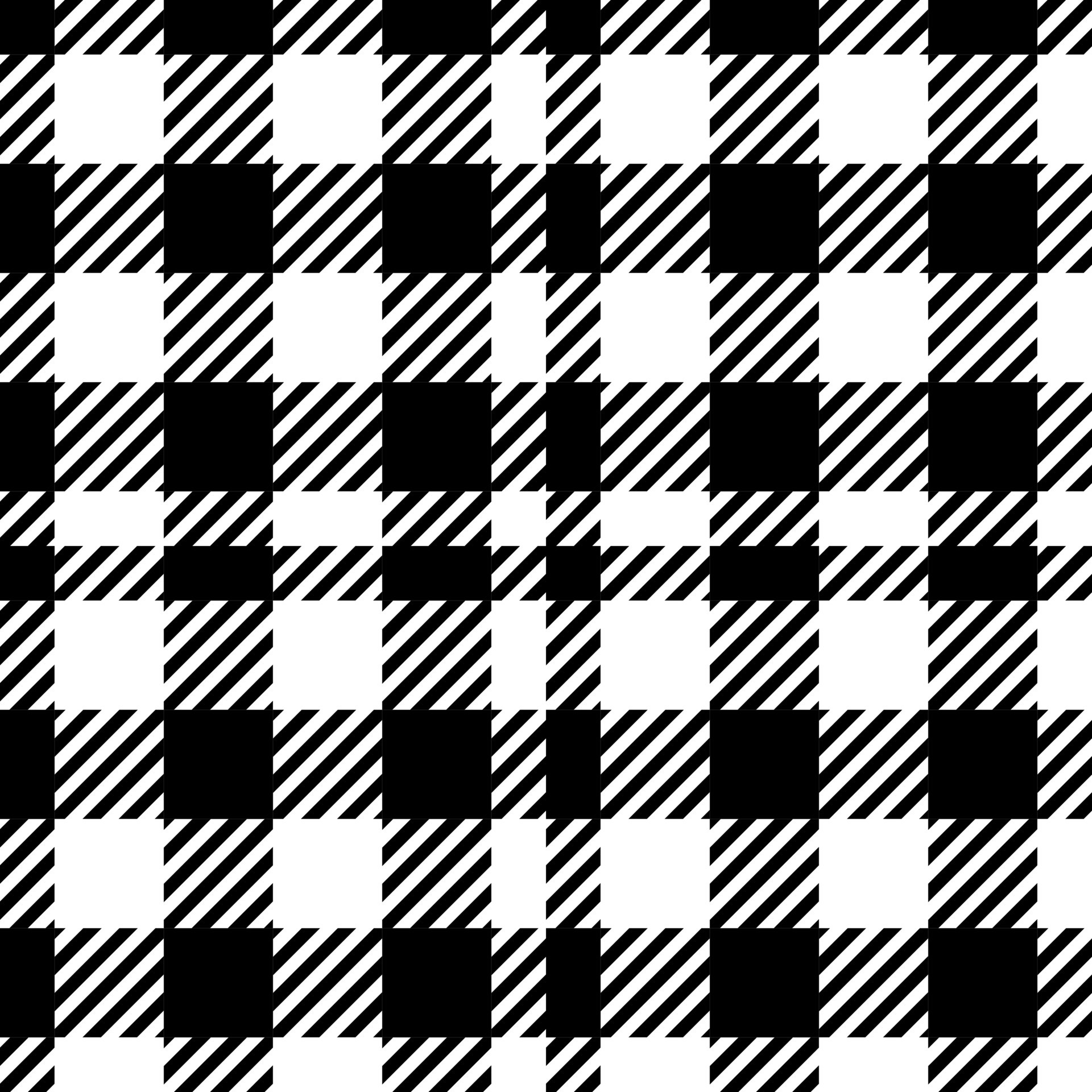 Vetor sem costura xadrez preto e branco