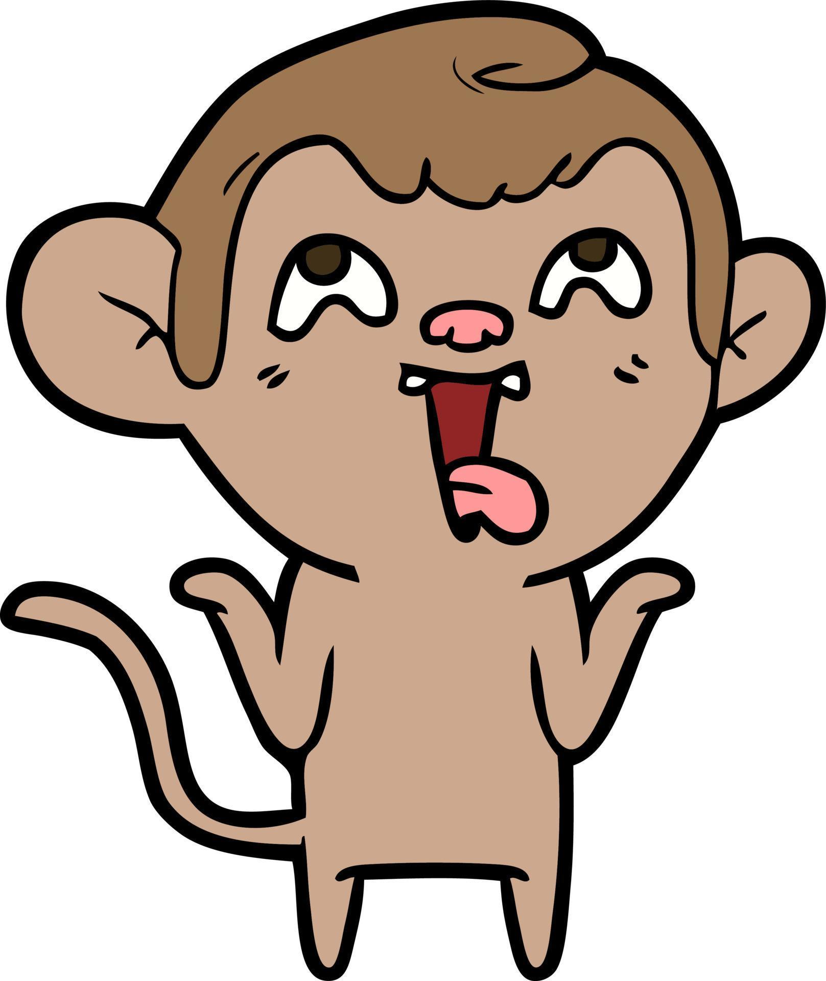 macaco louco de desenho animado 13780629 Vetor no Vecteezy