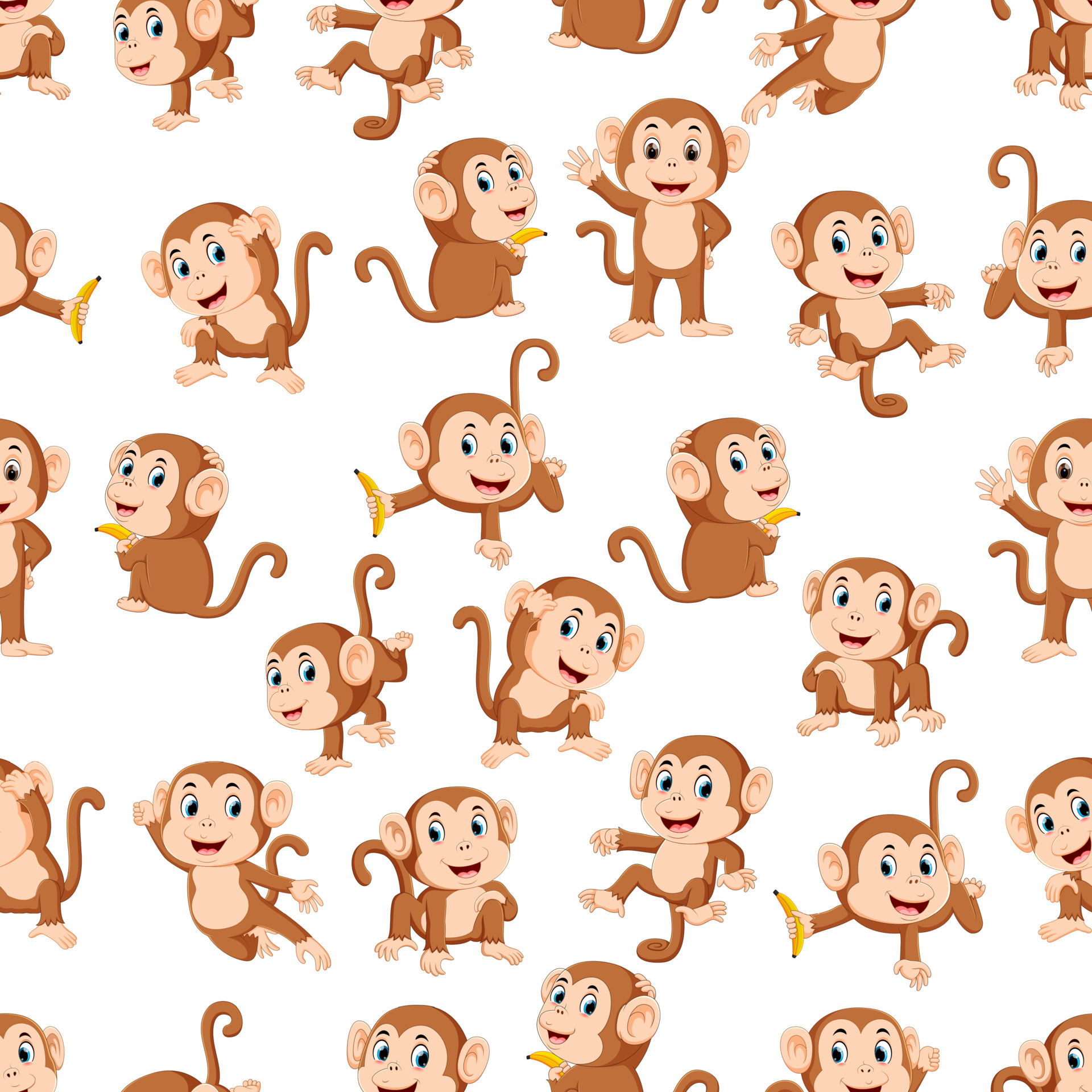 Macacos fofos posando juntos