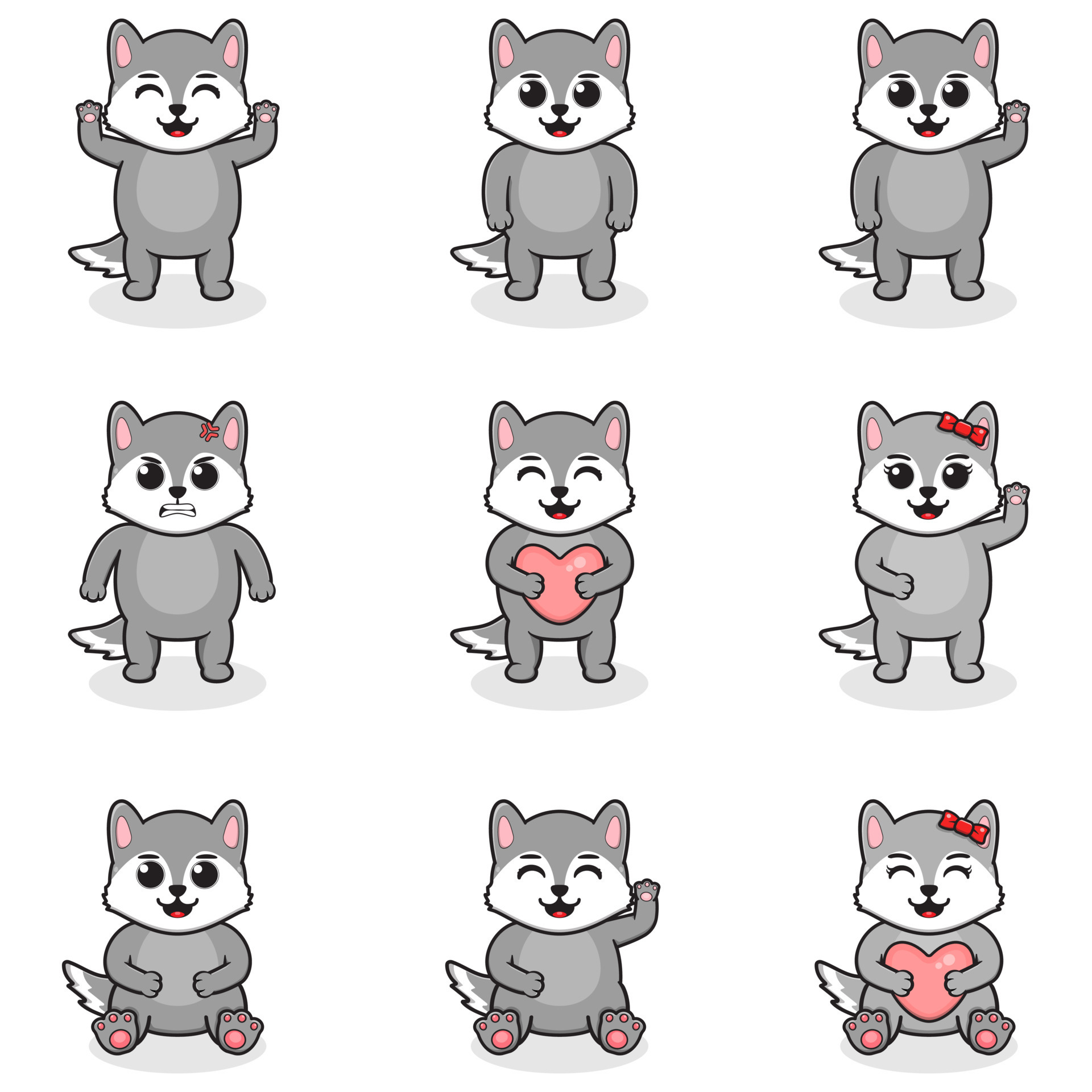 Vetores de Wolf Animal Personagem Desenho Animado Desenho Animado Página Do  Livro e mais imagens de Lobo - Cão Selvagem - iStock