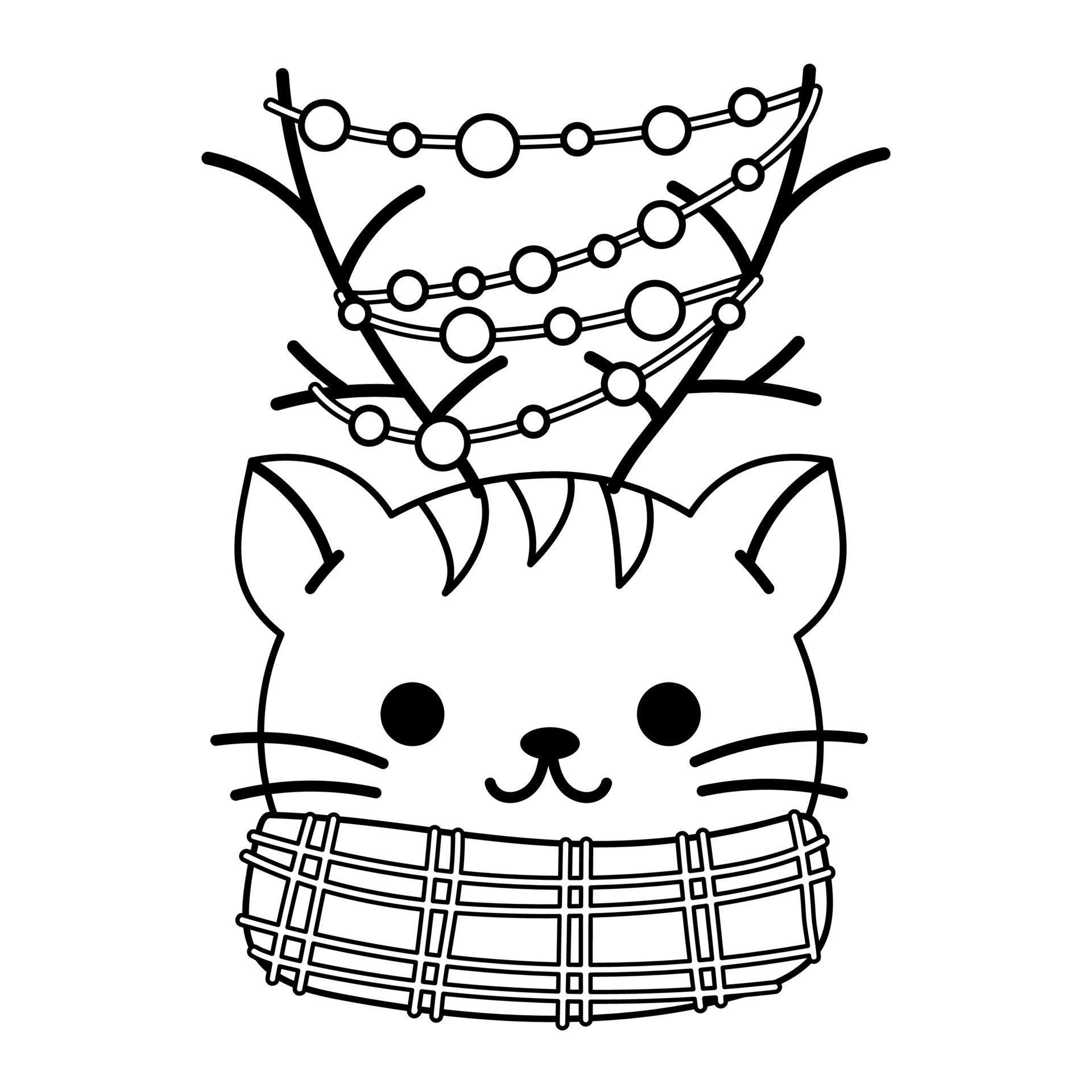 Desenhos para colorir de desenho de um gato preto do dia das