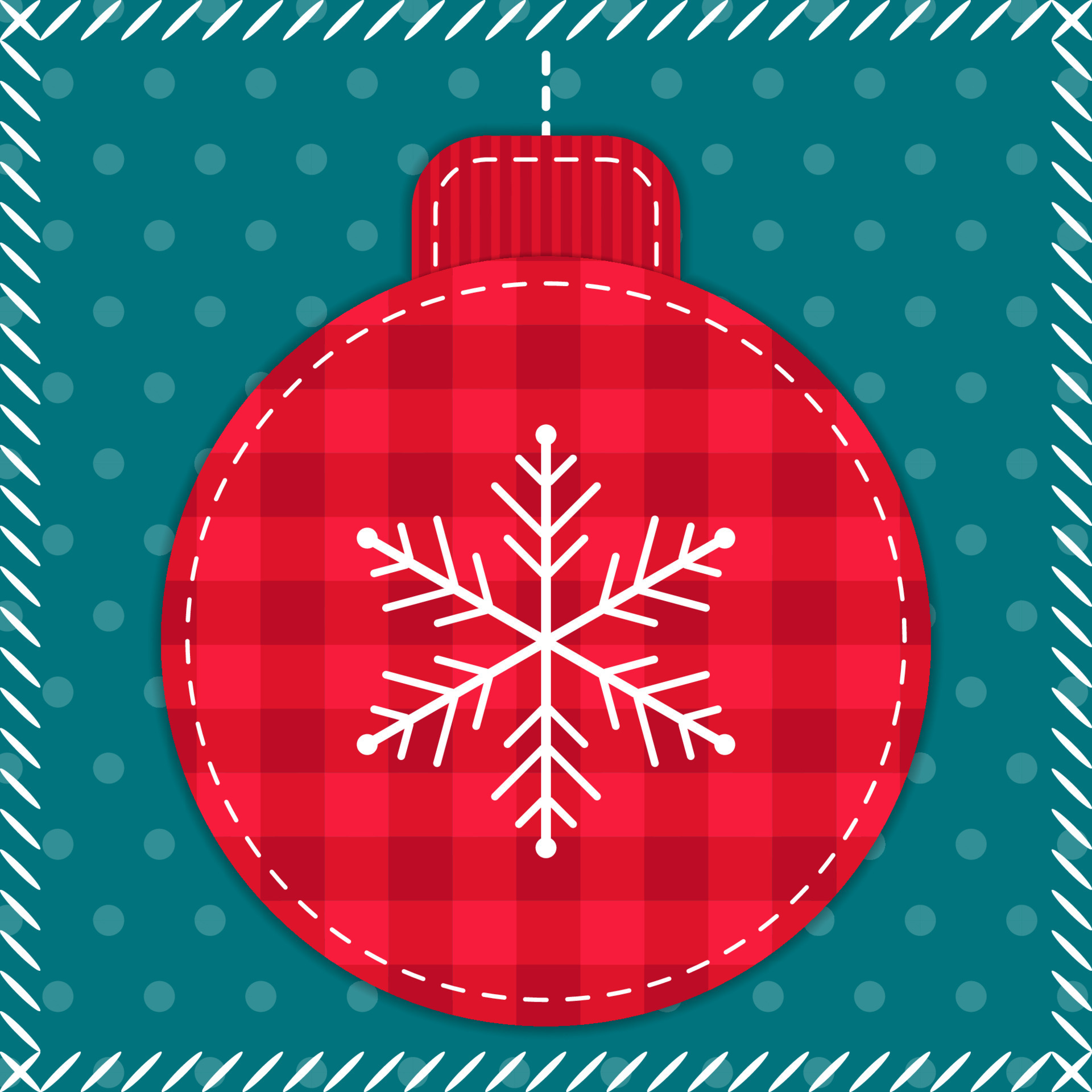 ilustração de retalhos de natal vermelho e azul com bola de árvore de natal  e floco de neve. design de colcha de elementos costurados em estilo retro  para crianças têxteis, fundo de tecido, embalagens de presente. 14067842  Vetor no Vecteezy
