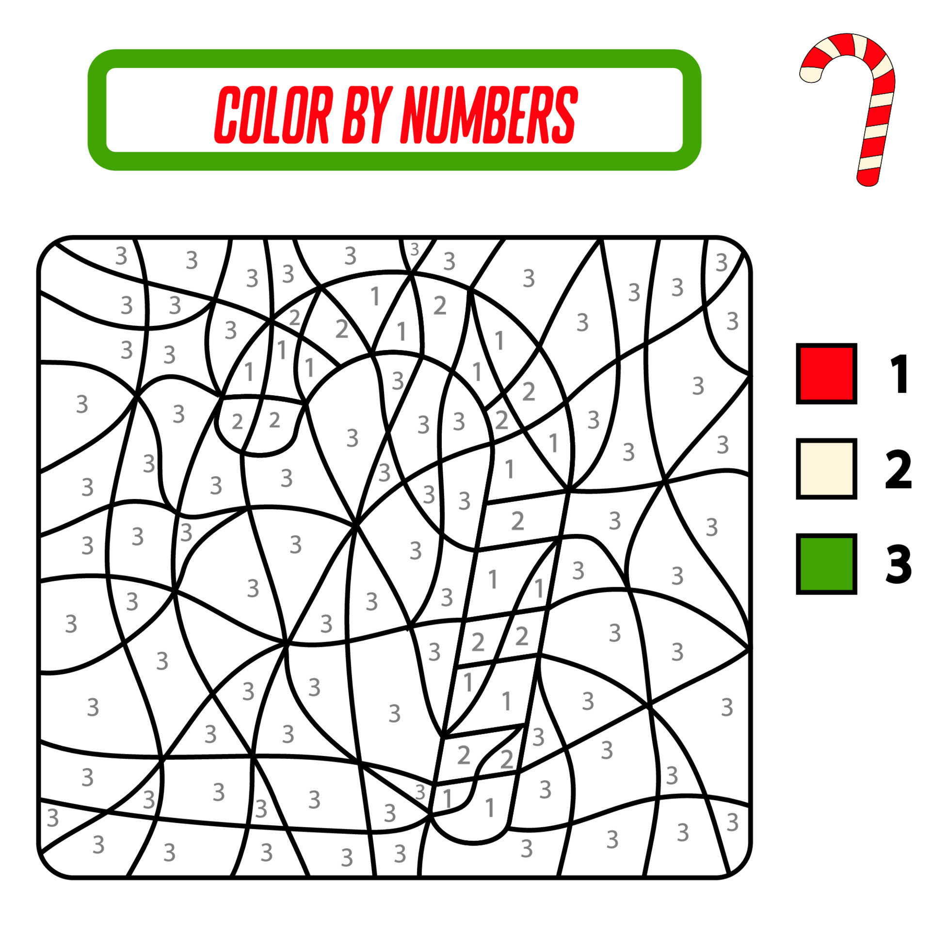 Colorir por números. jogo de puzzle para a educação infantil. números e  cores para desenhar e aprender matemática. frutas de vetor