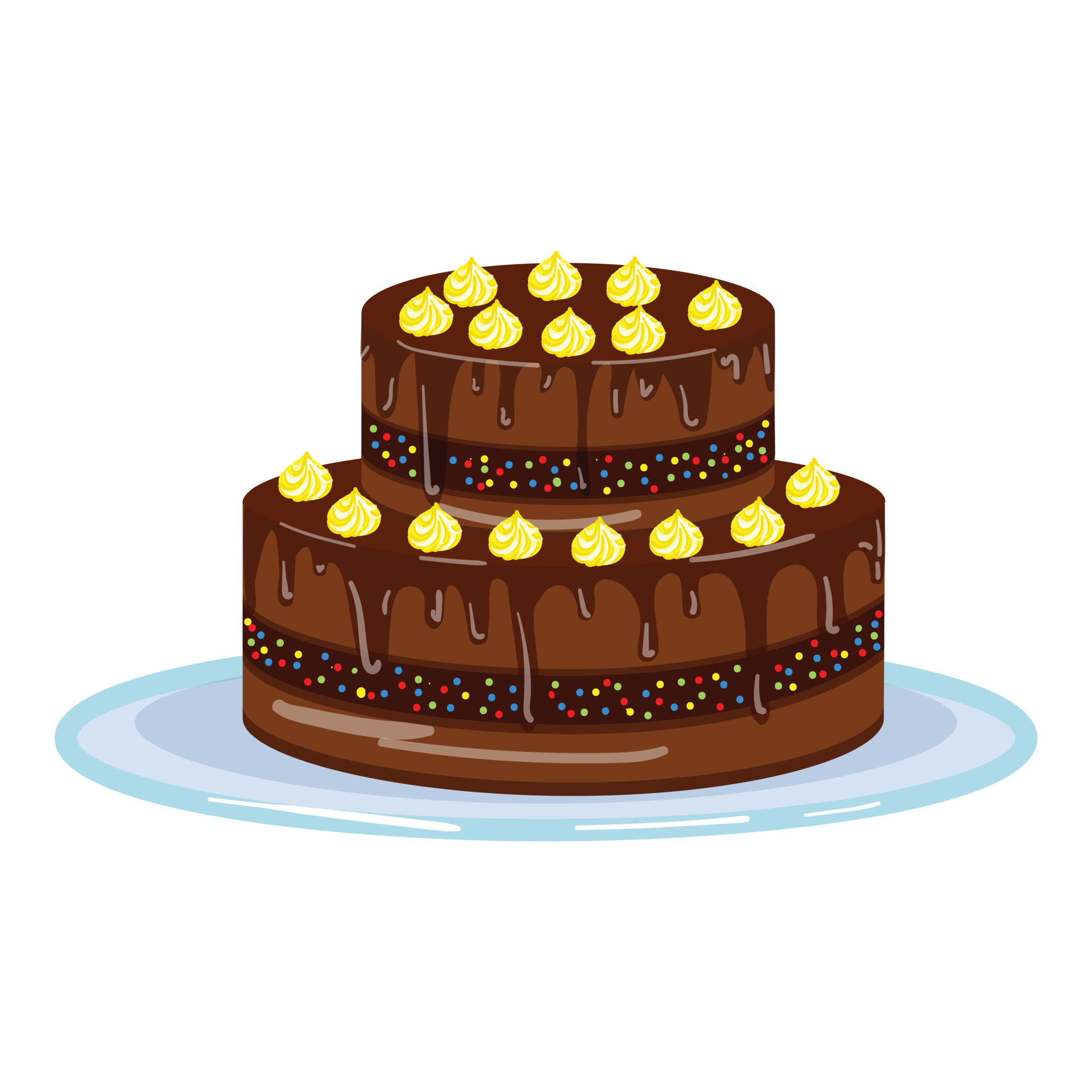 bolo de aniversário colorido conjunto ilustração dos desenhos animados  7817642 Vetor no Vecteezy