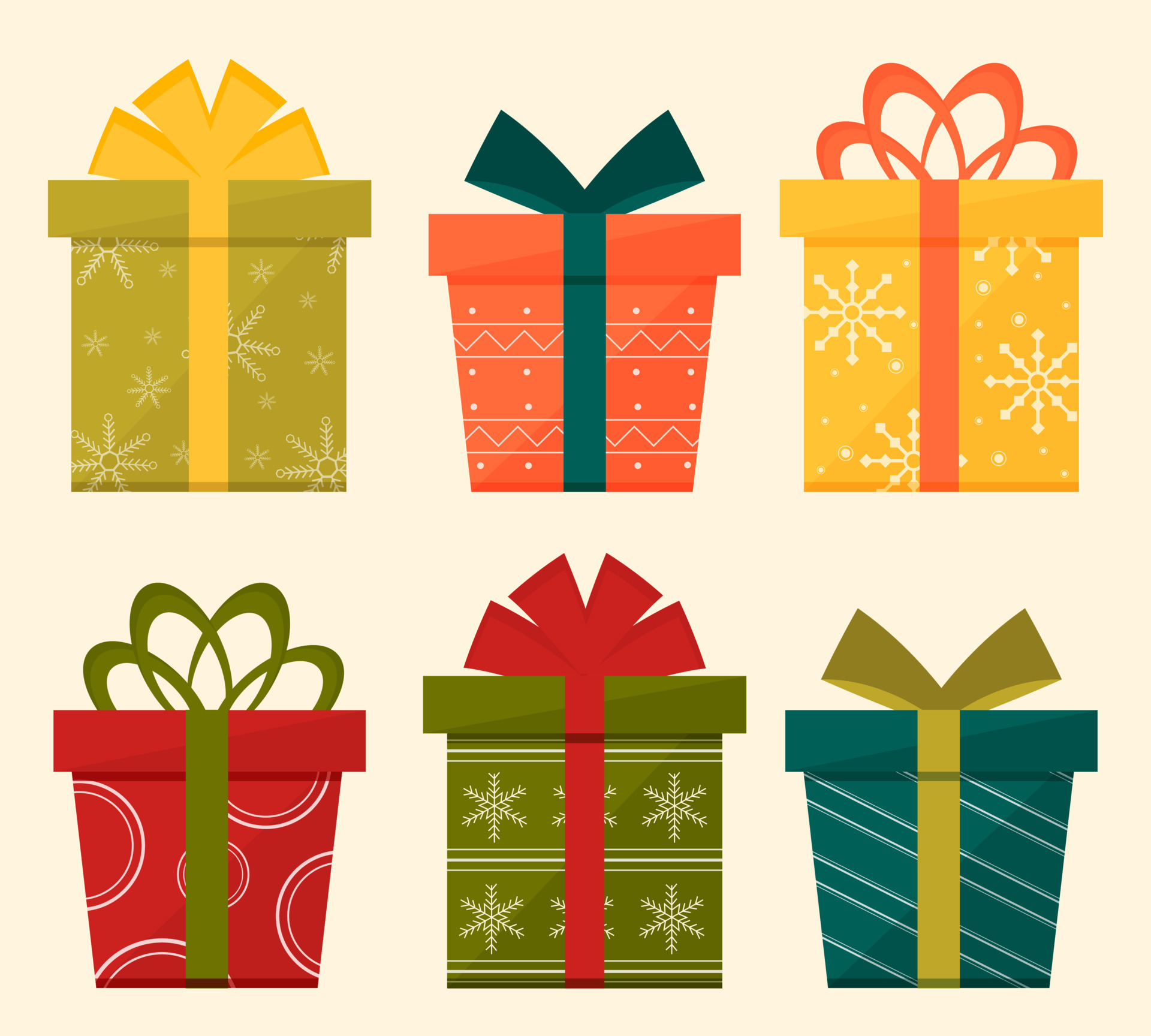 Cartão De Natal, Grupo De Caixas De Presente Coloridas Com Flocos De Neve  Abstratos E Guirlanda, Ilustração Vectro, Eps 10 Com Transparência Royalty  Free SVG, Cliparts, Vetores, e Ilustrações Stock. Image 44770671