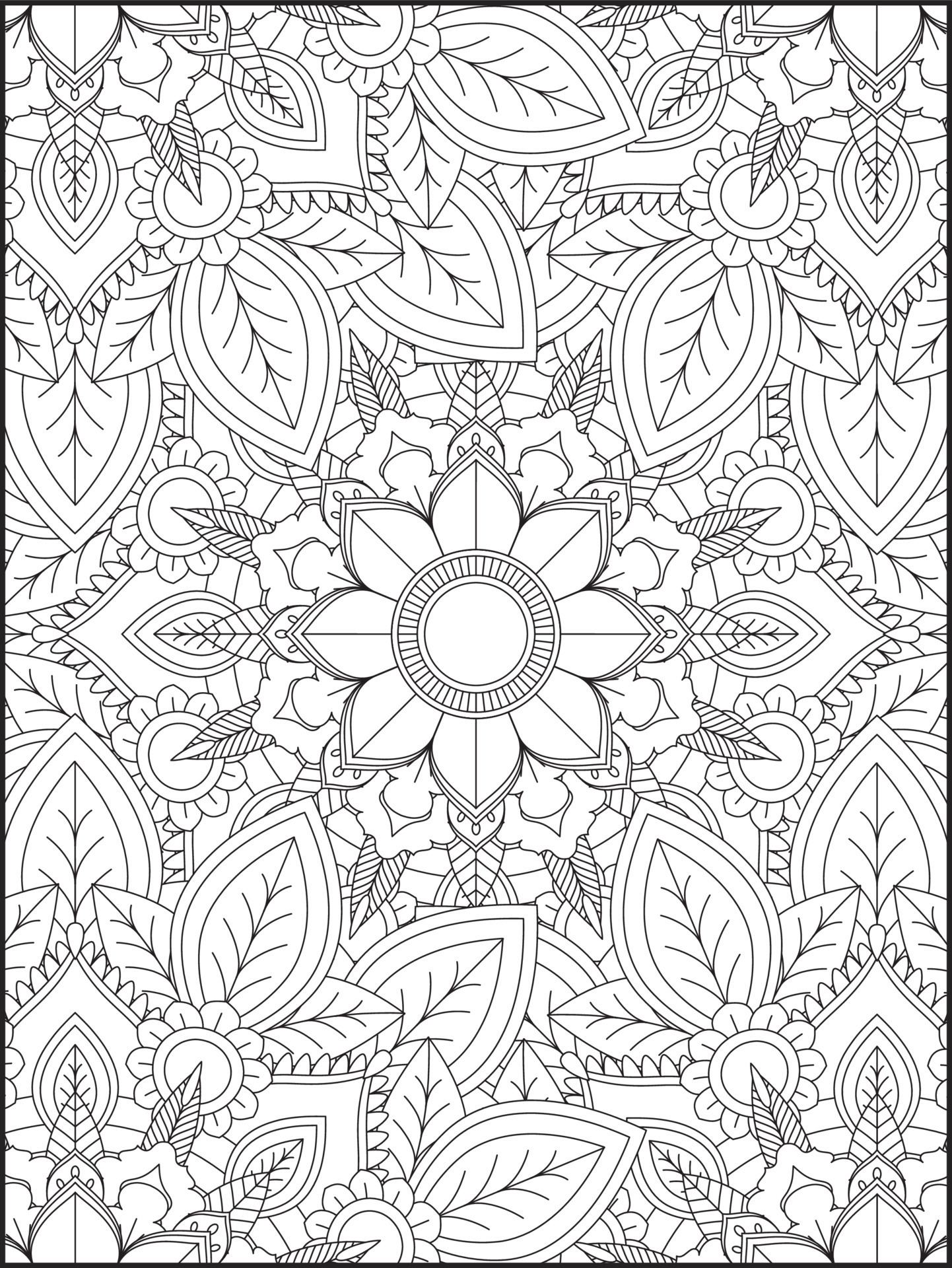 Mandala para colorir para adultos e crianças mandala para colorir padrão de  mandala para colorir