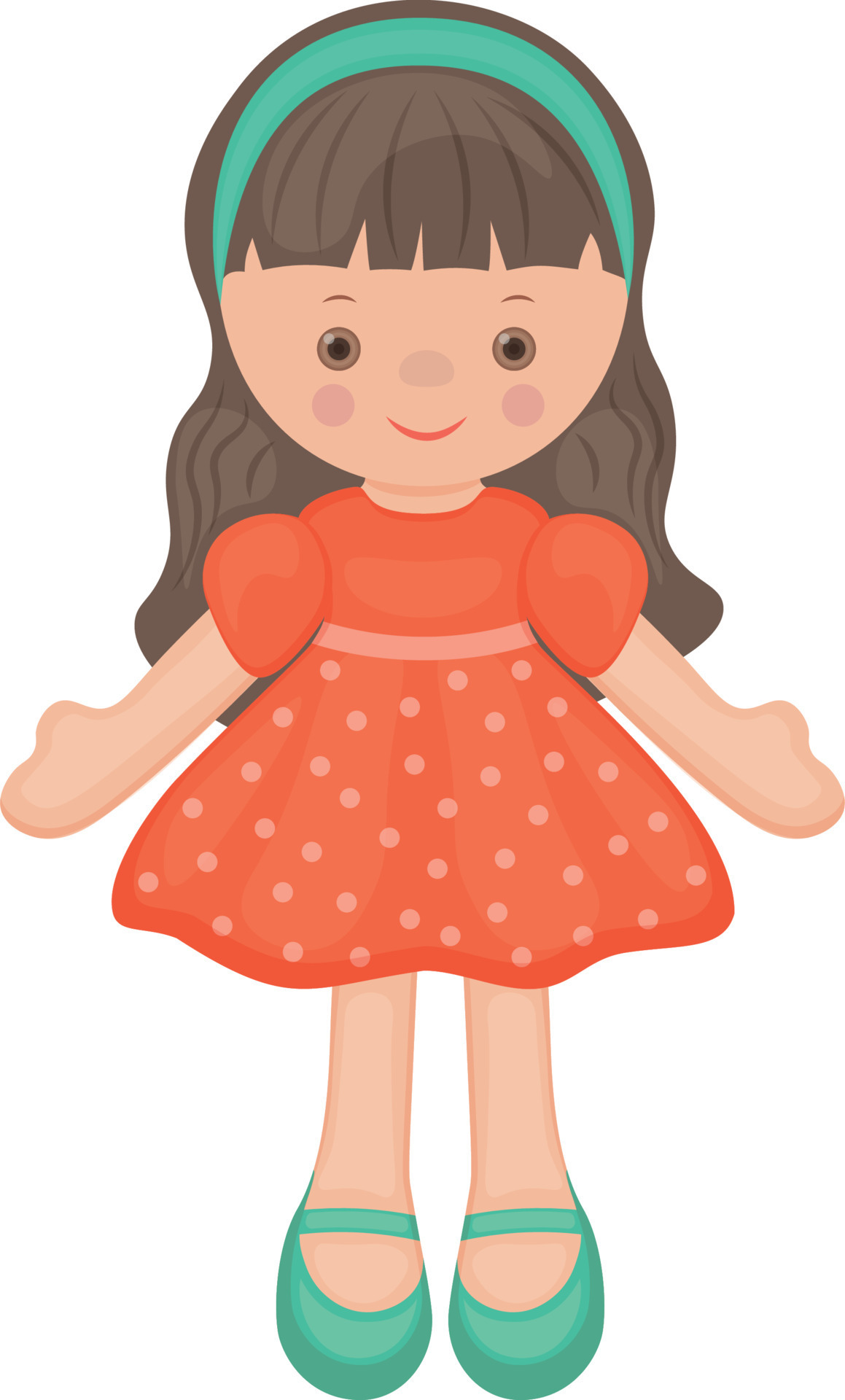 Bonecas de desenho animado brinquedo de menina linda em vestido