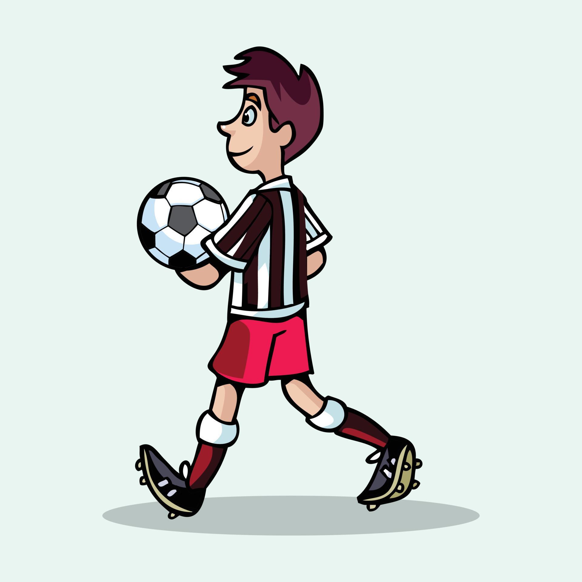 Ilustração em vetor de desenhos animados crianças jogando bola de