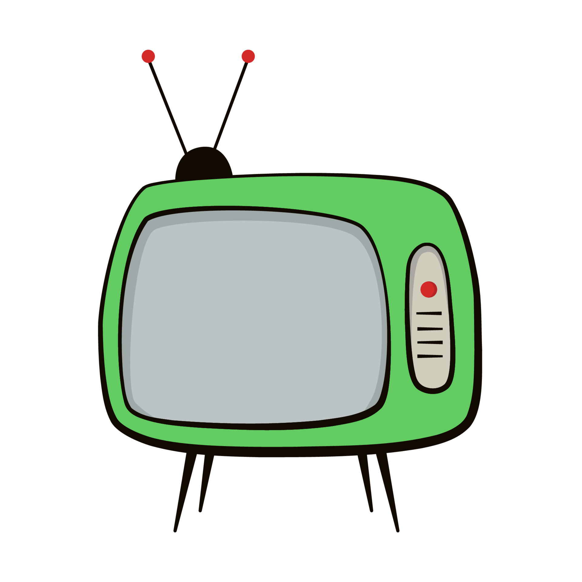 ilustração em vetor desenho animado de televisão retrô. velha caixa de tv  isolada no fundo branco. design plano de eletrônicos de mídia doméstica  vintage 15445535 Vetor no Vecteezy