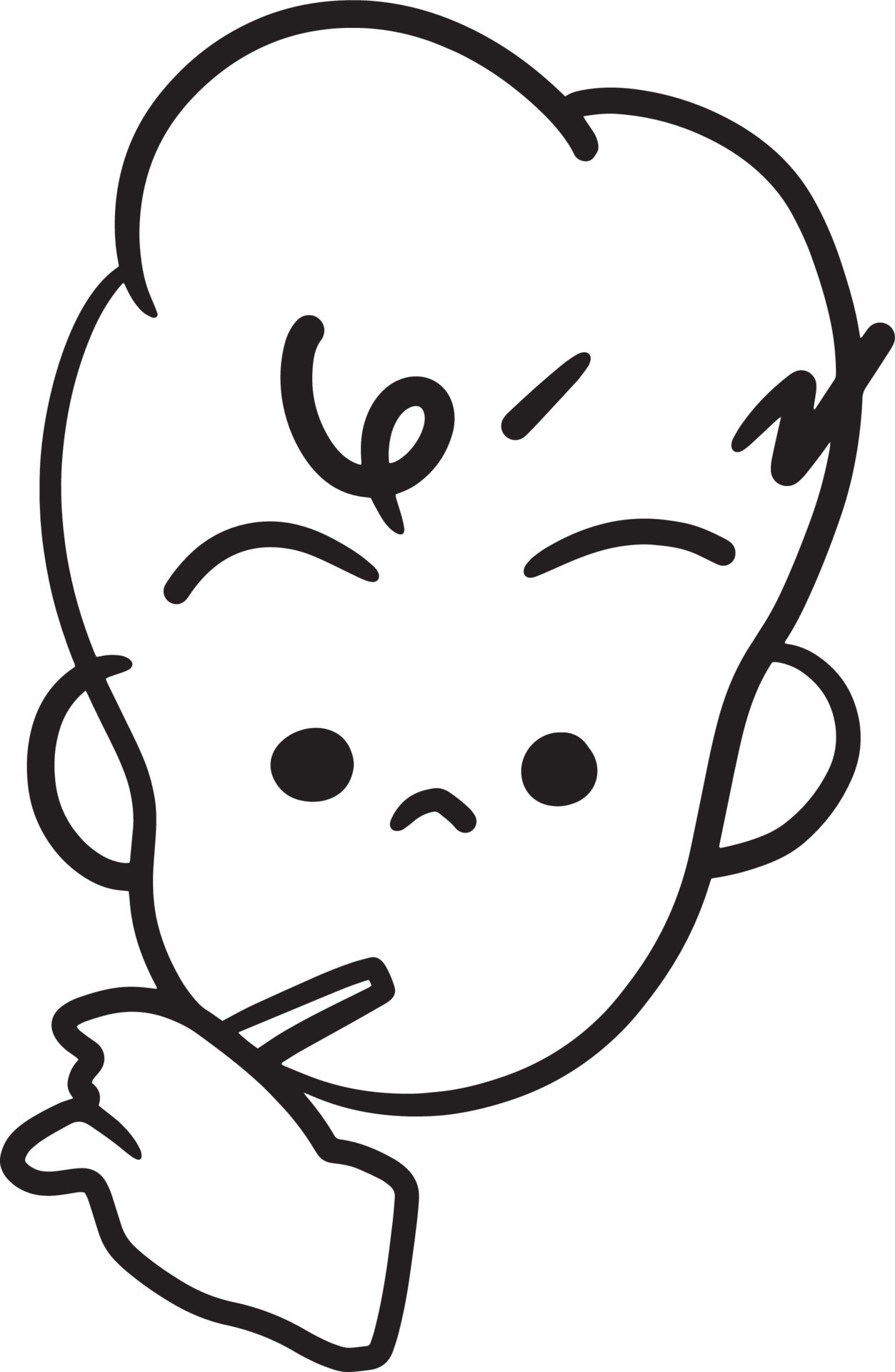 perfil de logotipo kawaii de clipart de desenho vetorial de garota