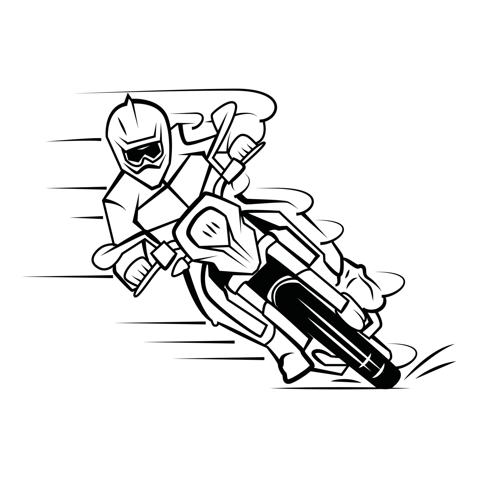Motocross Isolado Desenho Animado Ilustração Vetorial Grupo Adolescentes  Ativos Felizes imagem vetorial de Vector-Juice© 653105208