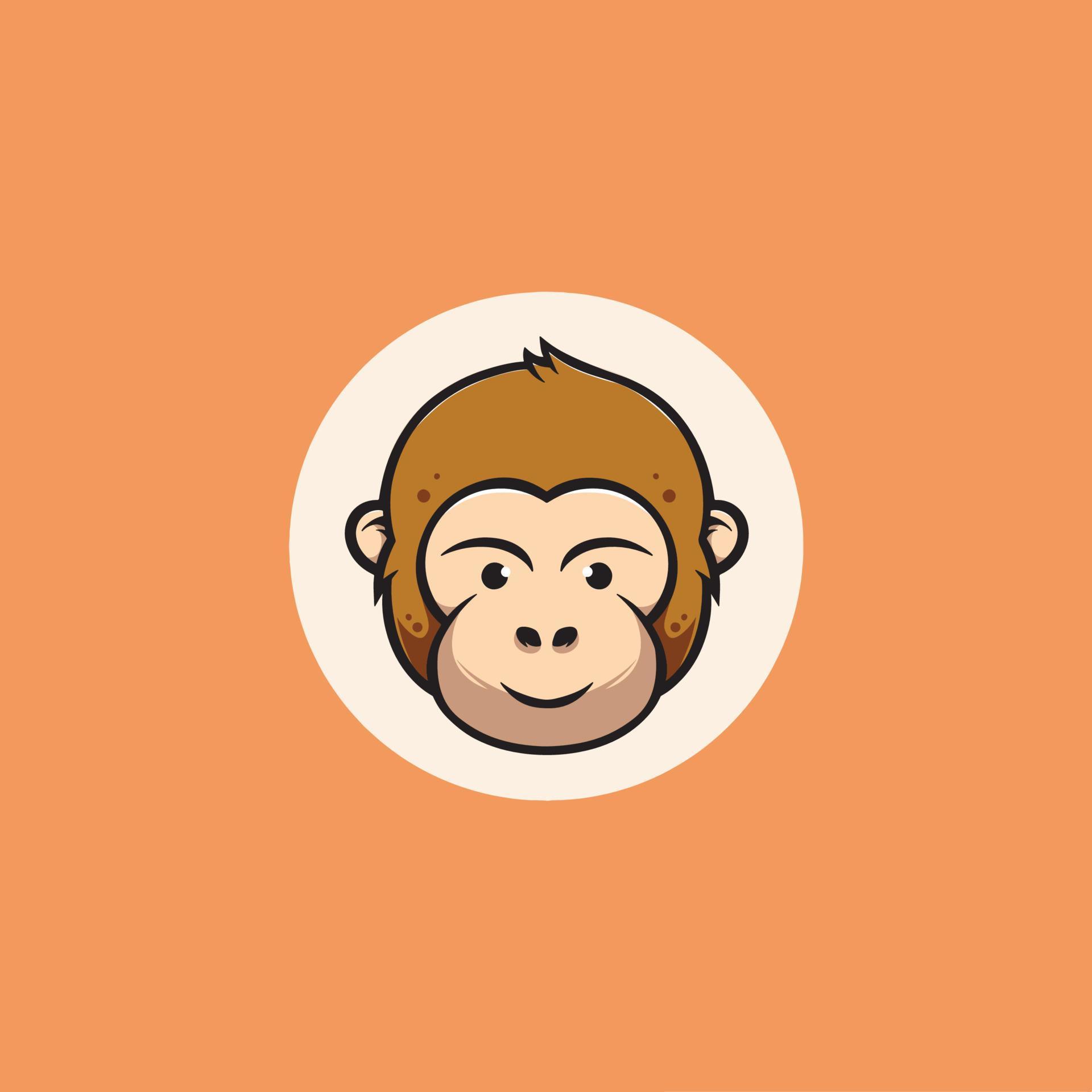 Macaco Sorrindo, Ícone De Desenho Animado Sobre Fundo Branco. Design  Colorido. Royalty Free SVG, Cliparts, Vetores, e Ilustrações Stock. Image  75569452