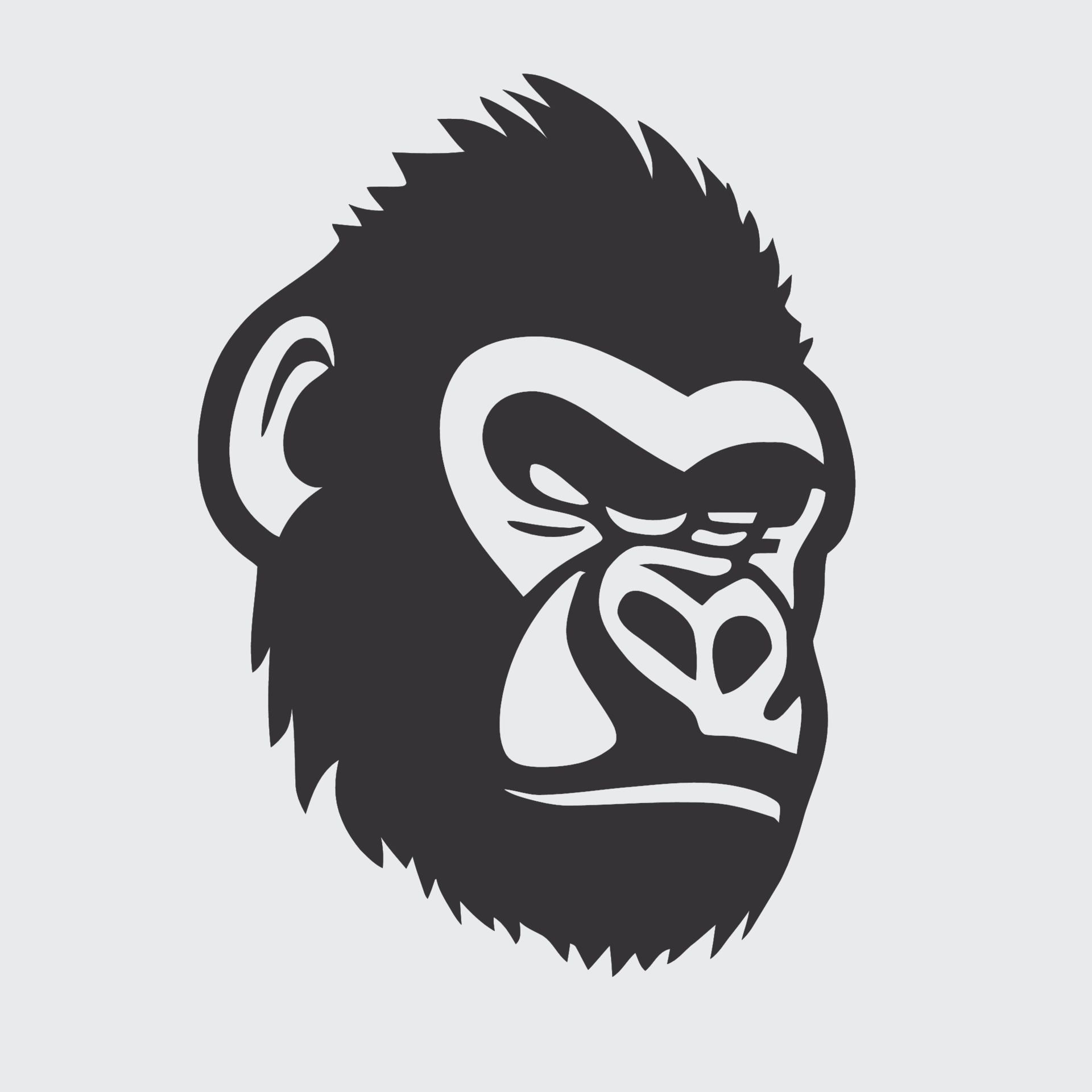 Logotipo de mascote de cabeça de desenho animado de macaco