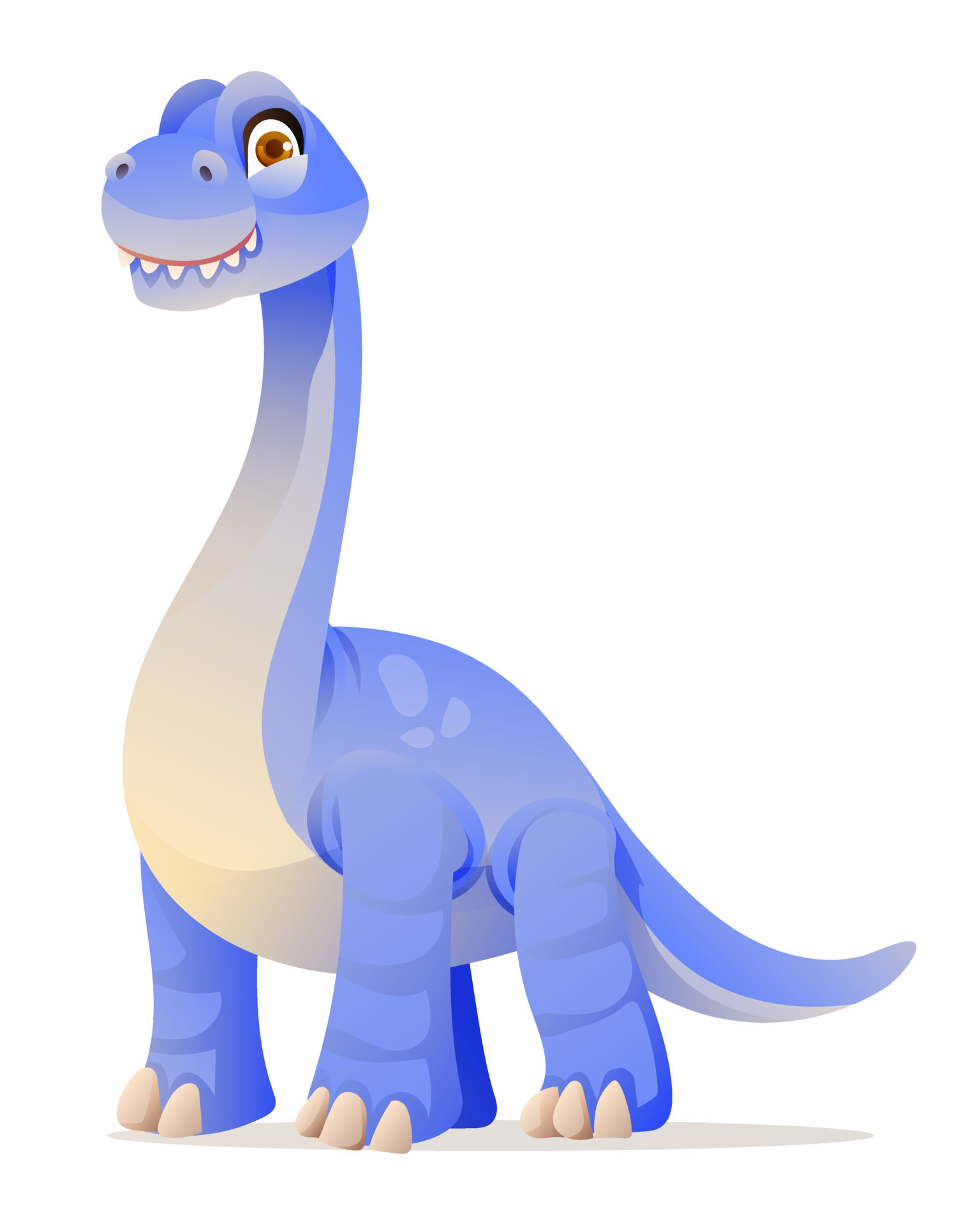 Desenho Realista Dinossauro Brontossauro Gigante Ilustração