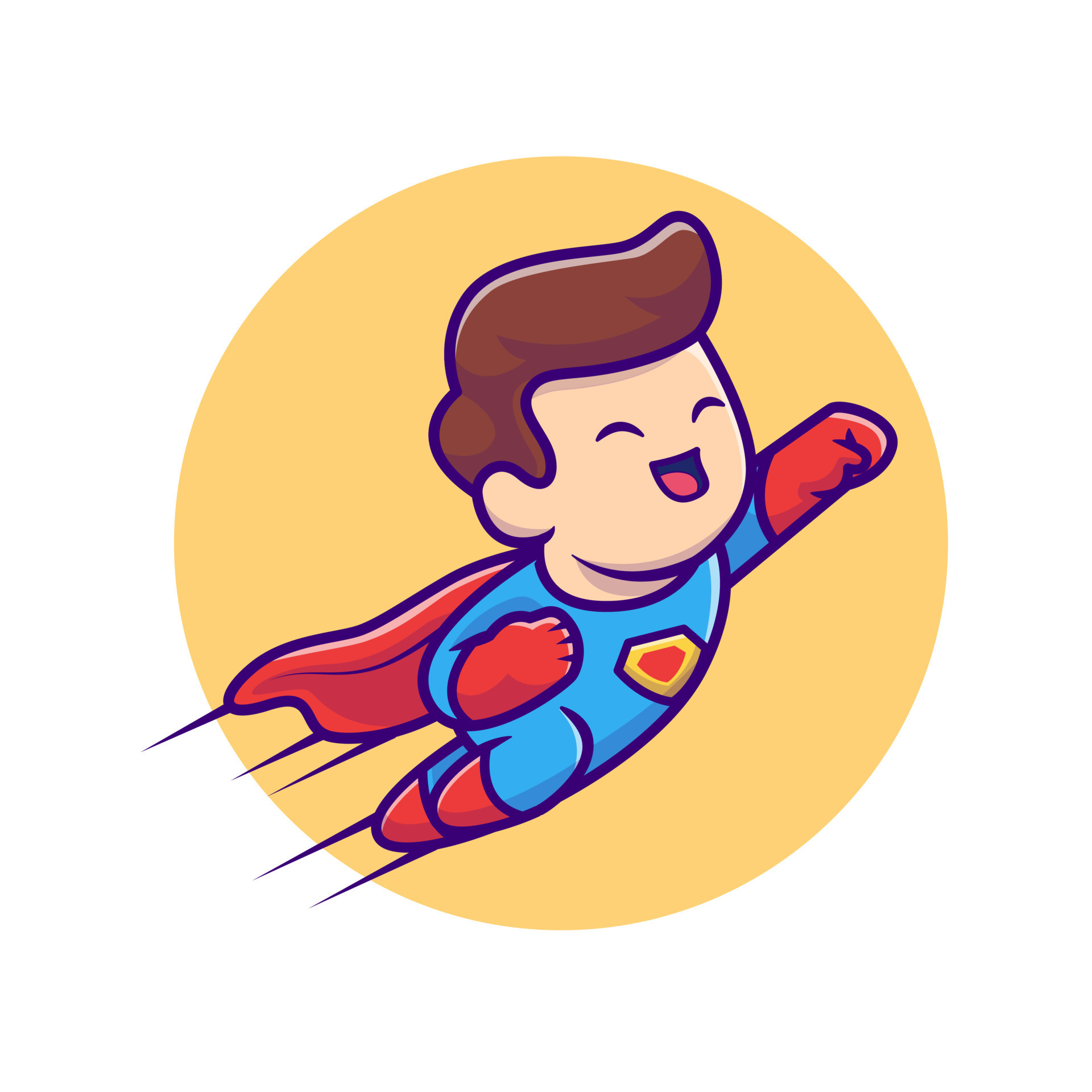 Super Heroína Voando - Ilustração