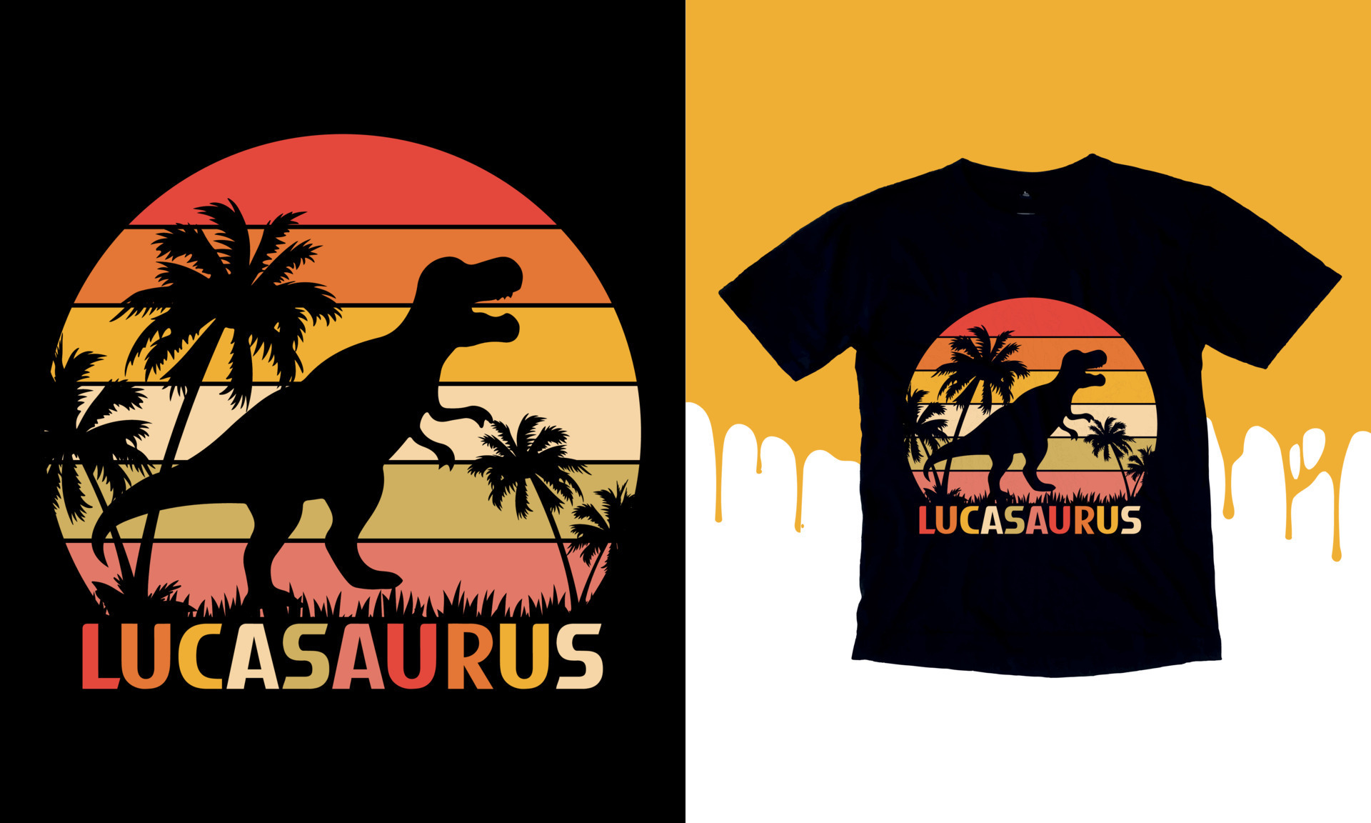 Baixar Vetor De Design De Camiseta T-rex De Desenho Animado