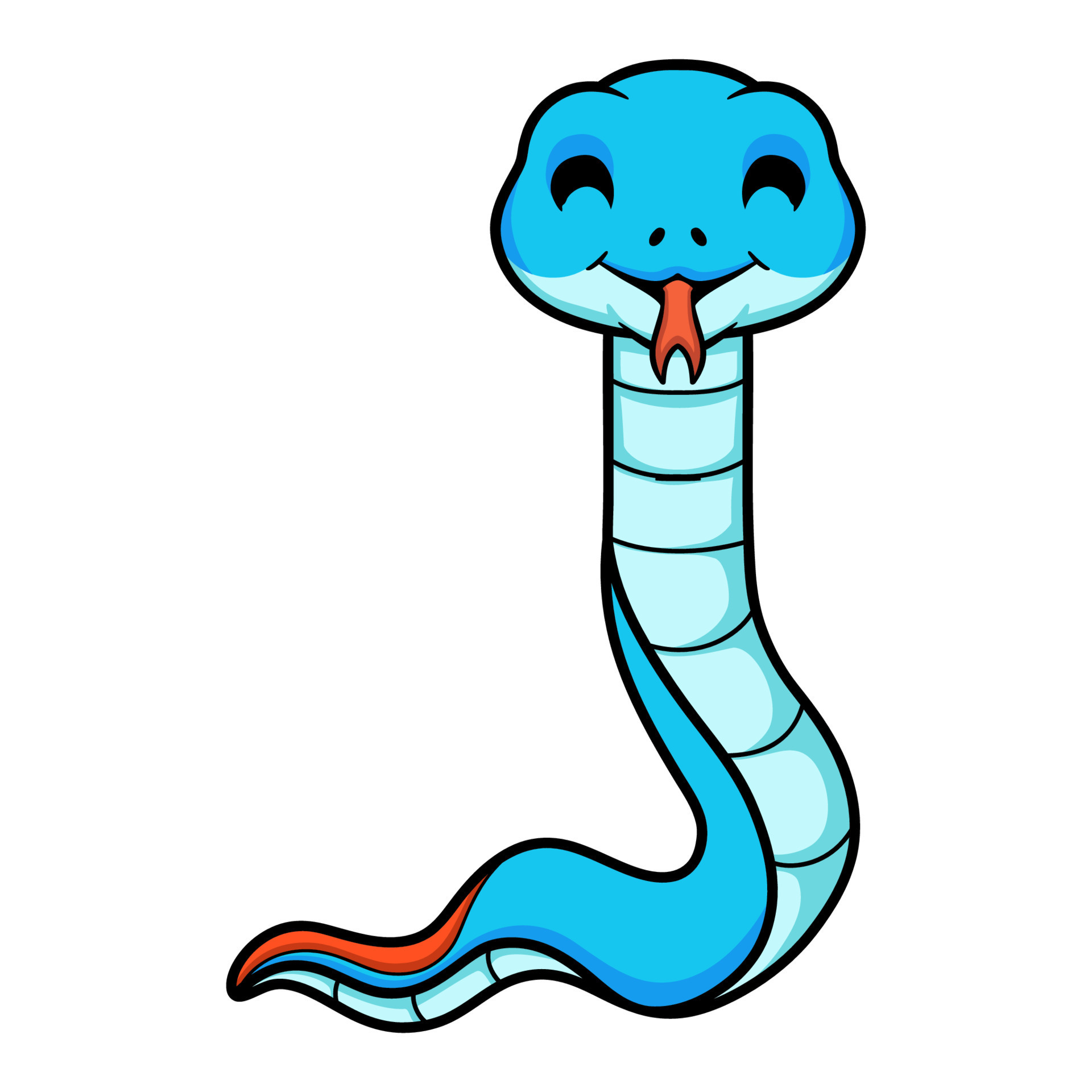 Desenho de víbora de cobra azul bonito