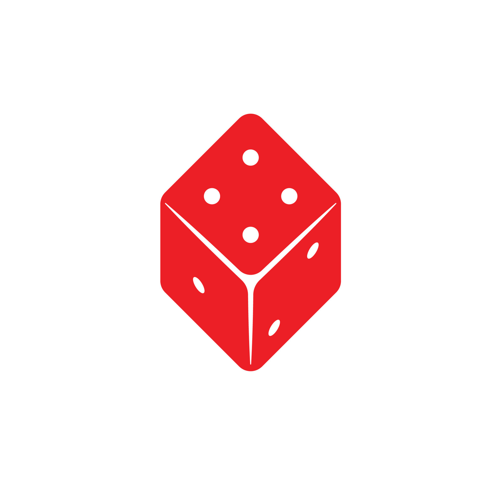 Equipamento de cassino 3d de dados de jogo cubos brancos realistas