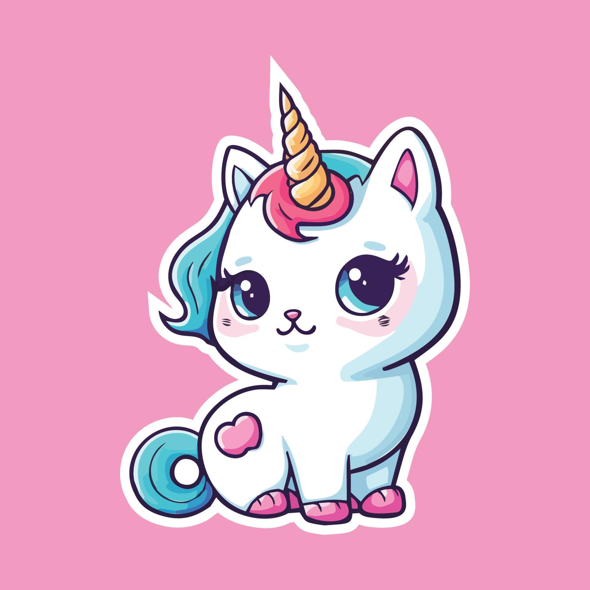 Bonito desenho de gato kawaii gerar ai