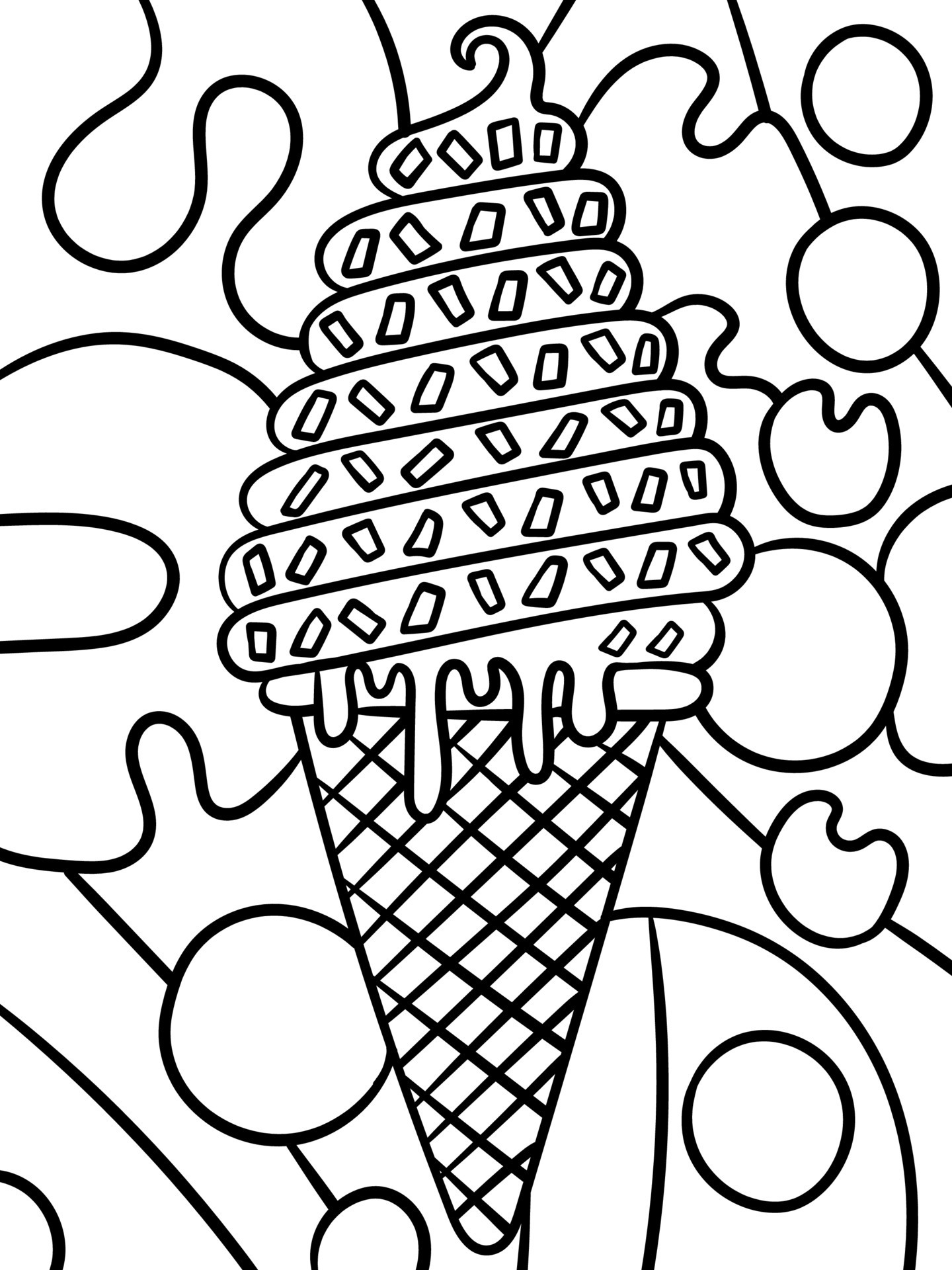 Desenhos de Comidas para Colorir Doces