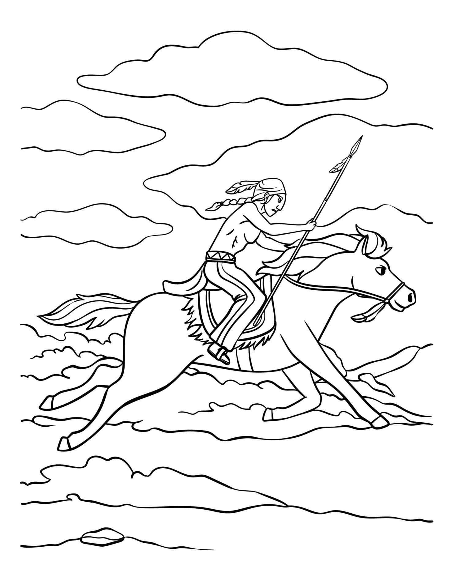 Desenho de Cavalo Stock australiano para colorir