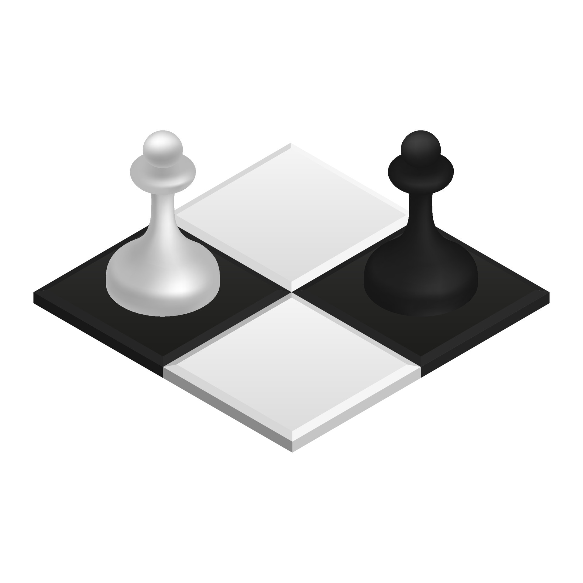 Ilustração 3d de xadrez online