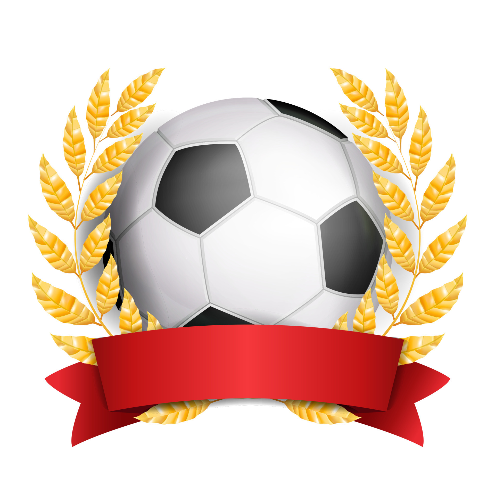 Bolas para futebol clássico futebol em fitas com cores bandeira da federação  russa elemento de design para competições de futebol vetor isolado em fundo  branco