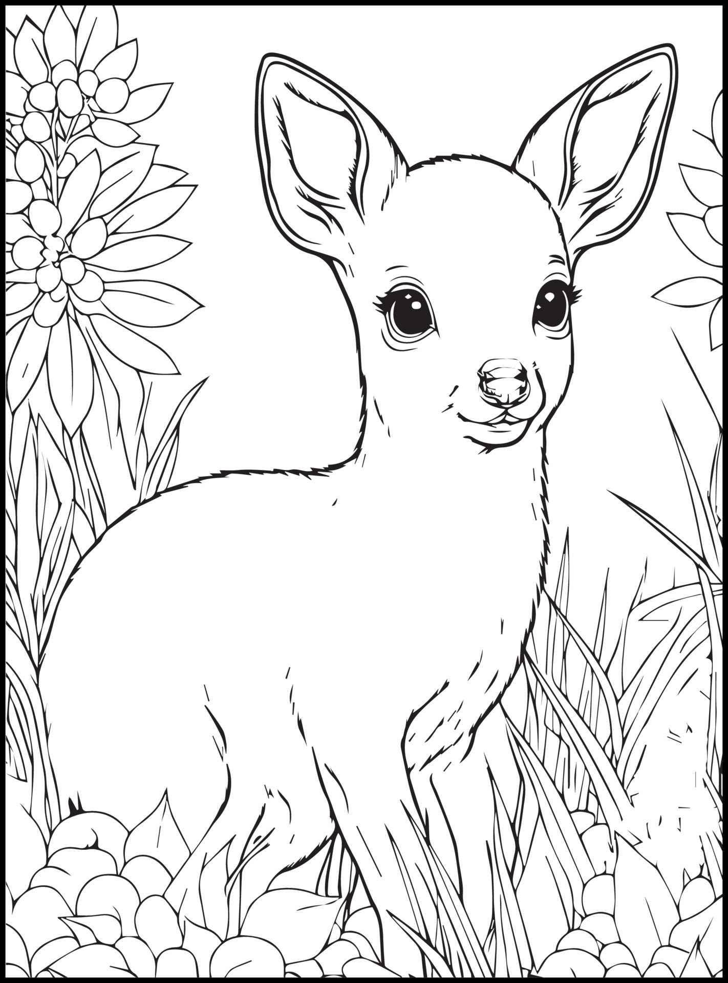 desenhos de animais fofos para colorir para crianças 17382426 Vetor no  Vecteezy