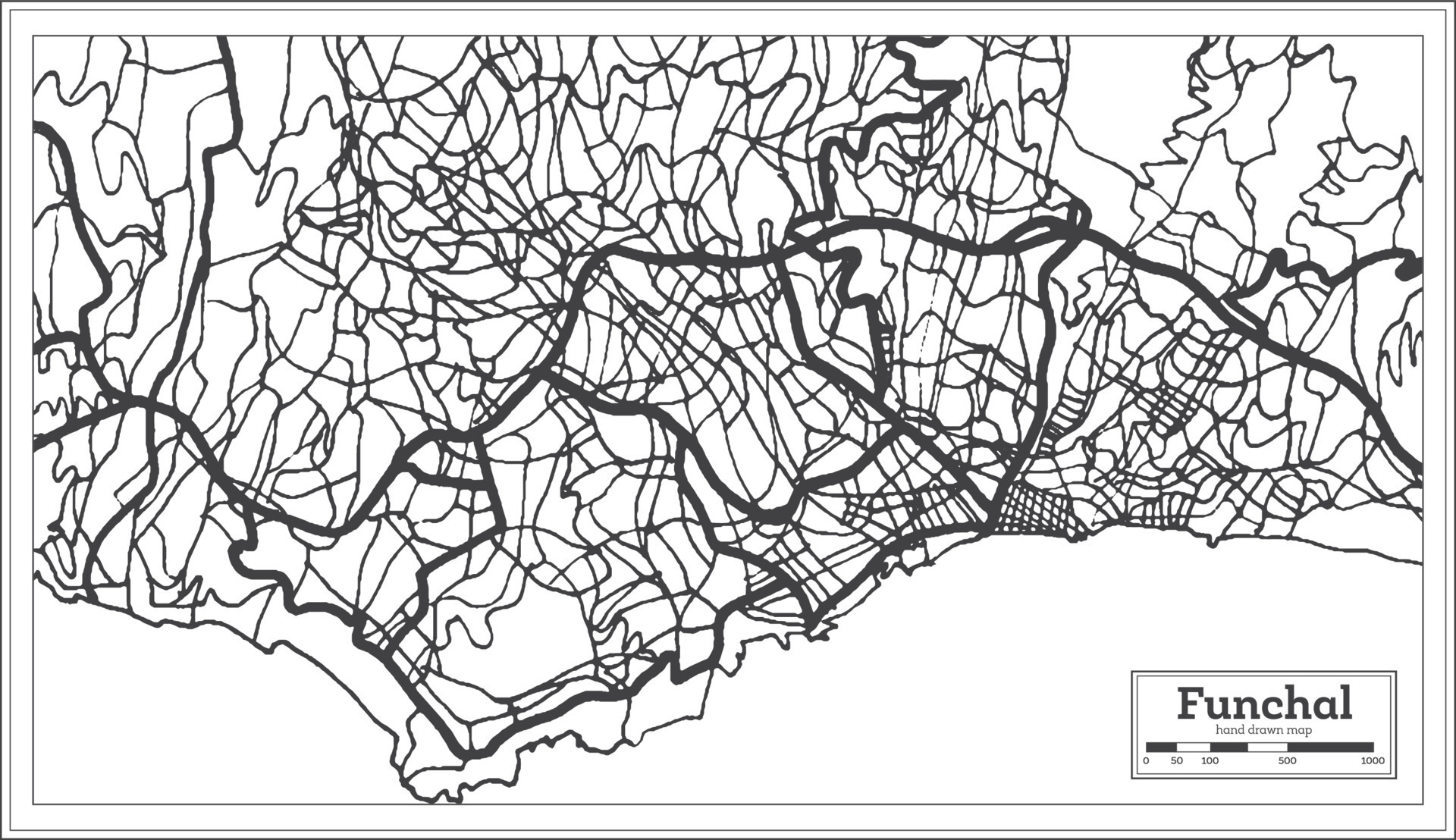 Cor Do Vintage Do Mapa De Portugal Ilustração do Vetor