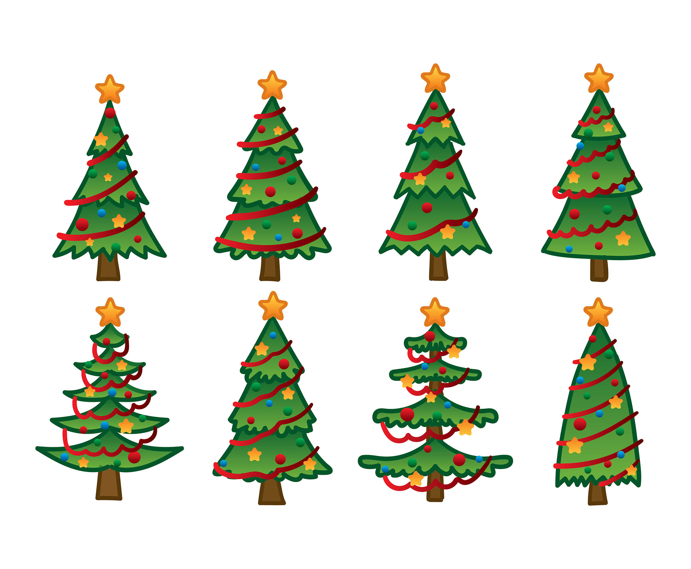 Desenho da mão da árvore de Natal dos desenhos animados 174561 Vetor no  Vecteezy