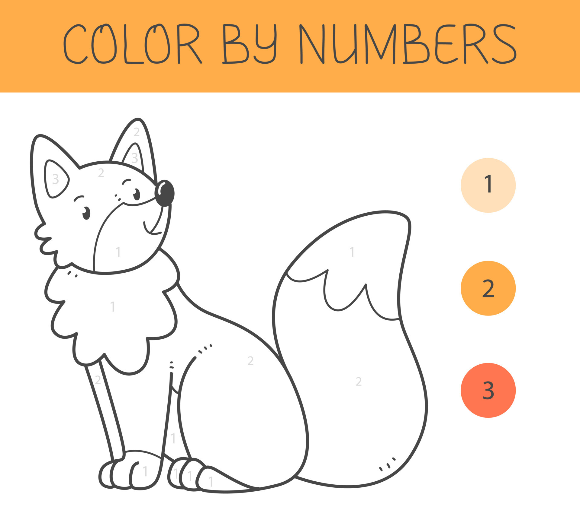 Desenhos de Raposa Simples 3 para Colorir e Imprimir