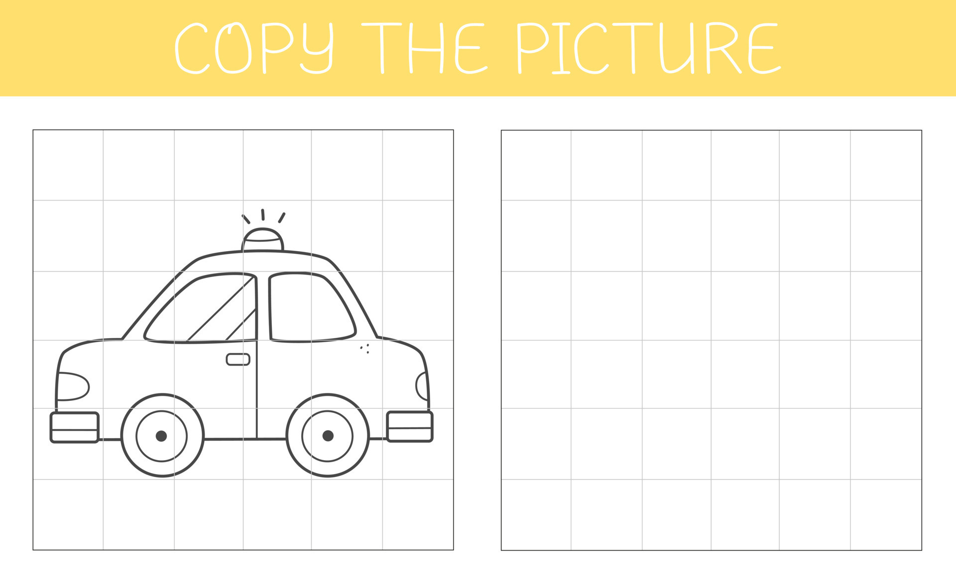 Encontre duas fotos é um jogo educacional para crianças com carro carro  bonito dos desenhos animados ilustração em vetor