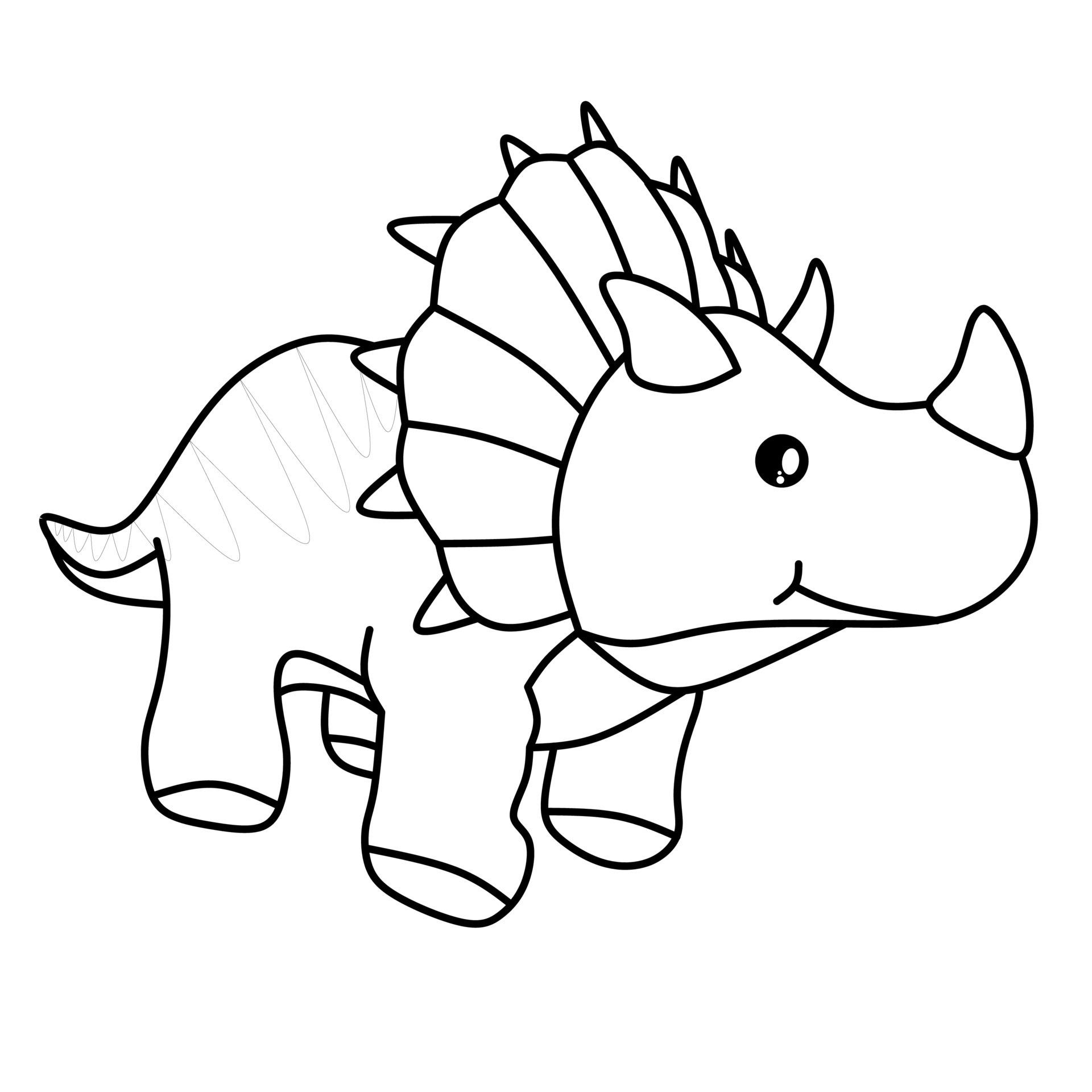 Desenho de Dinossauro pequeno bonito para colorir