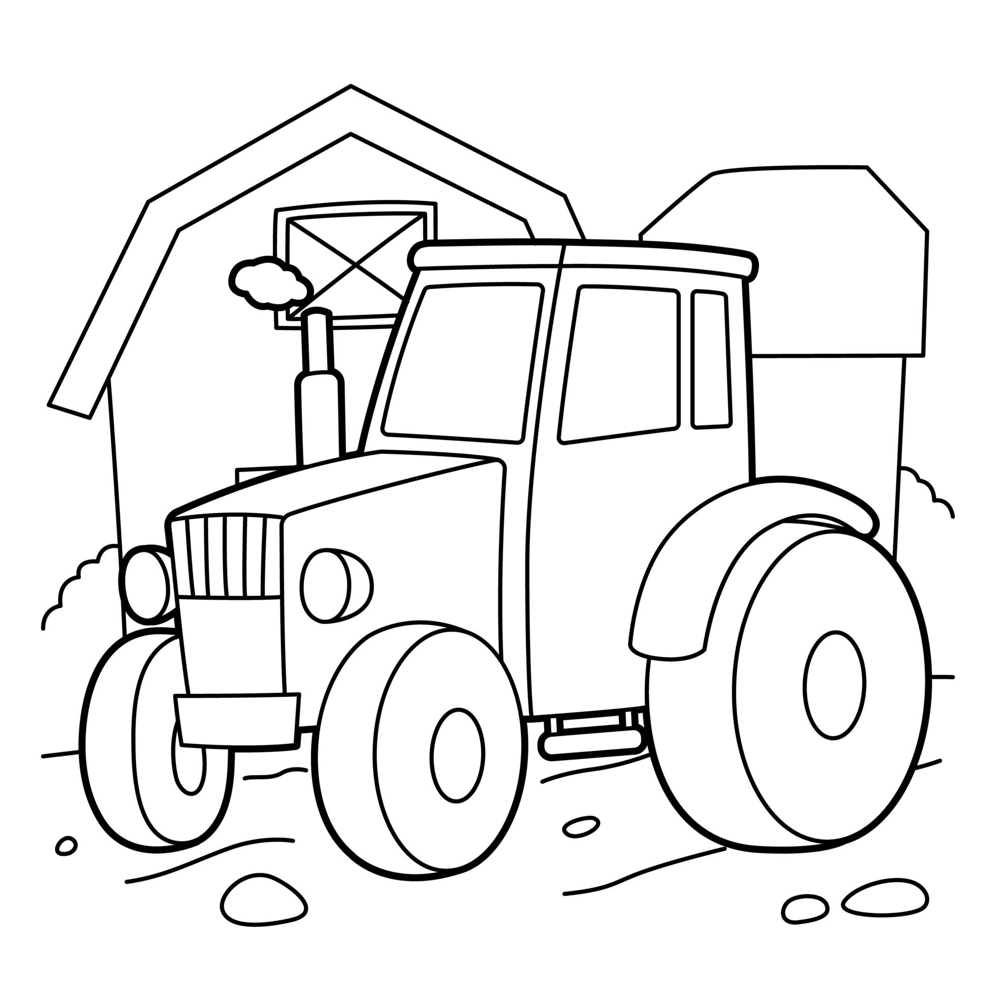 Desenho e Imagem Trator Agricultor para Colorir e Imprimir Grátis para  Adultos e Crianças 