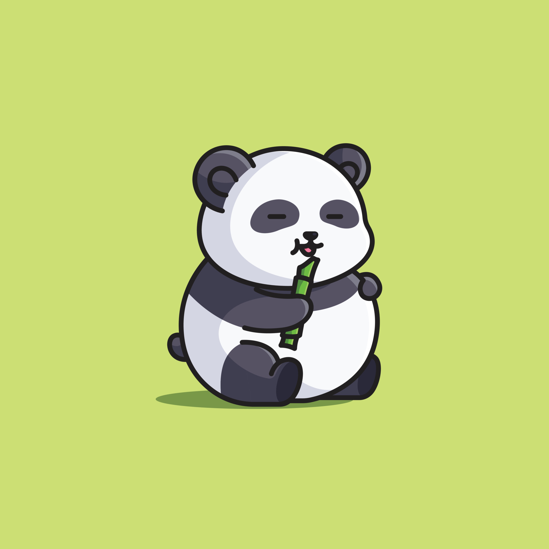 Fofo Pequeno Desenho Animado Panda Ilustração do Vetor - Ilustração de  bebê, gordinho: 221257372